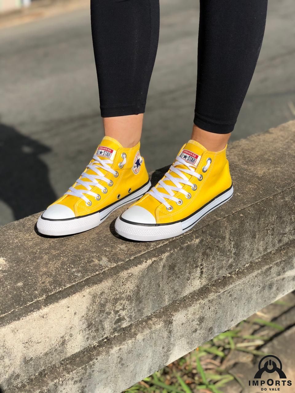 Tenis amarelo hot sale all star