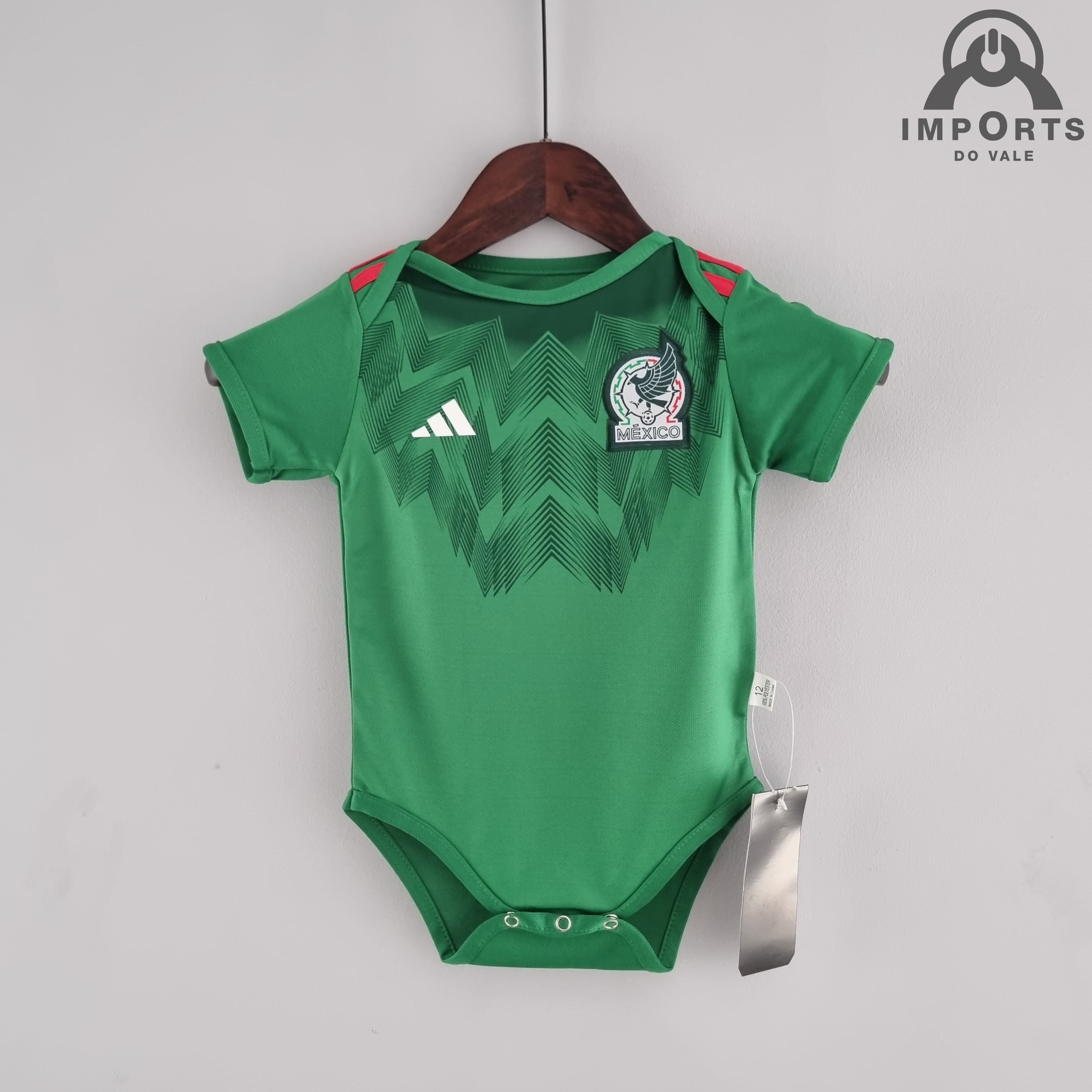 Body Infantil da Seleção Mexicana I 2022 + Personalização Grátis 