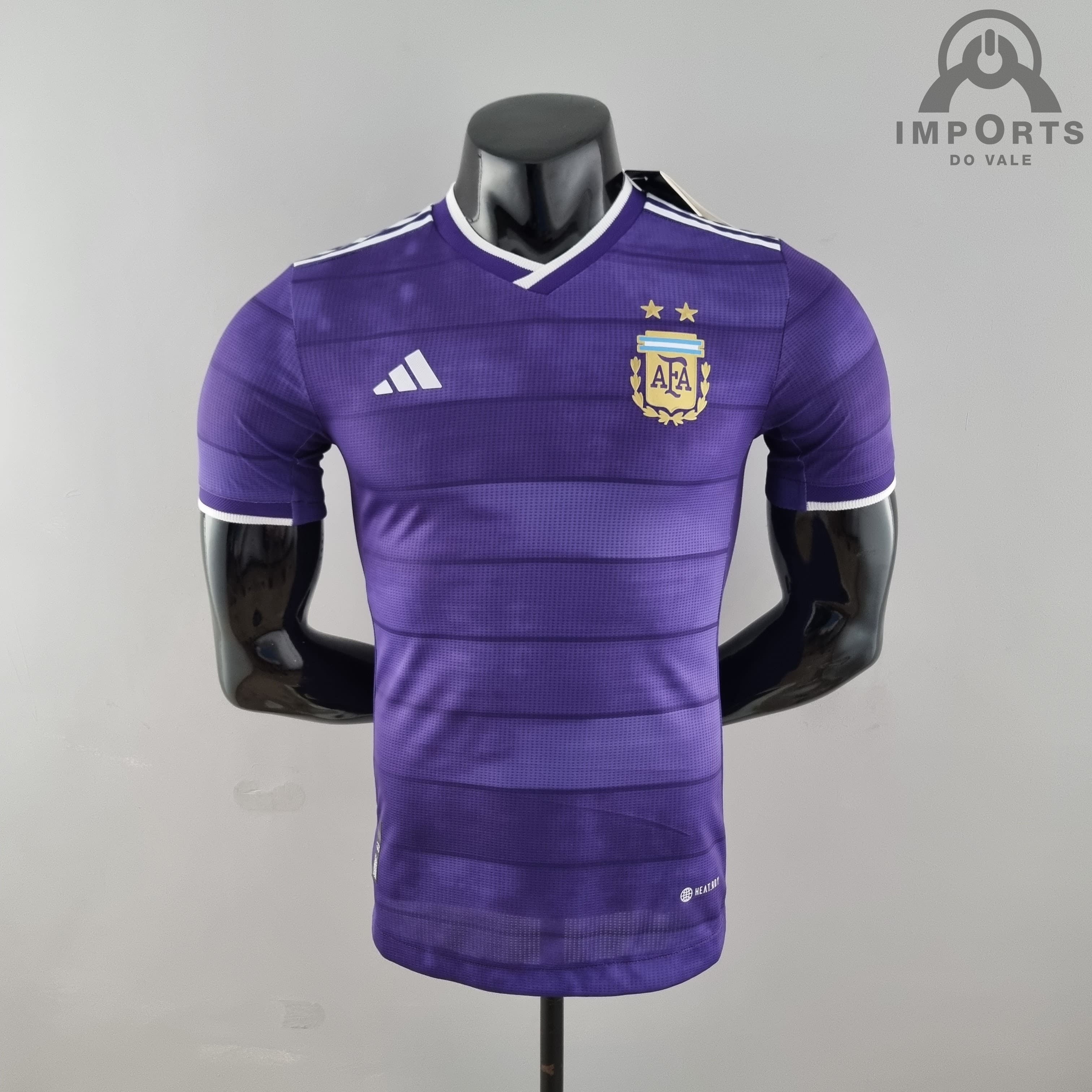 Camisa da Seleção Argentina 2022 Ed. Concept Roxa Versão Jogador + Personalização Grátis