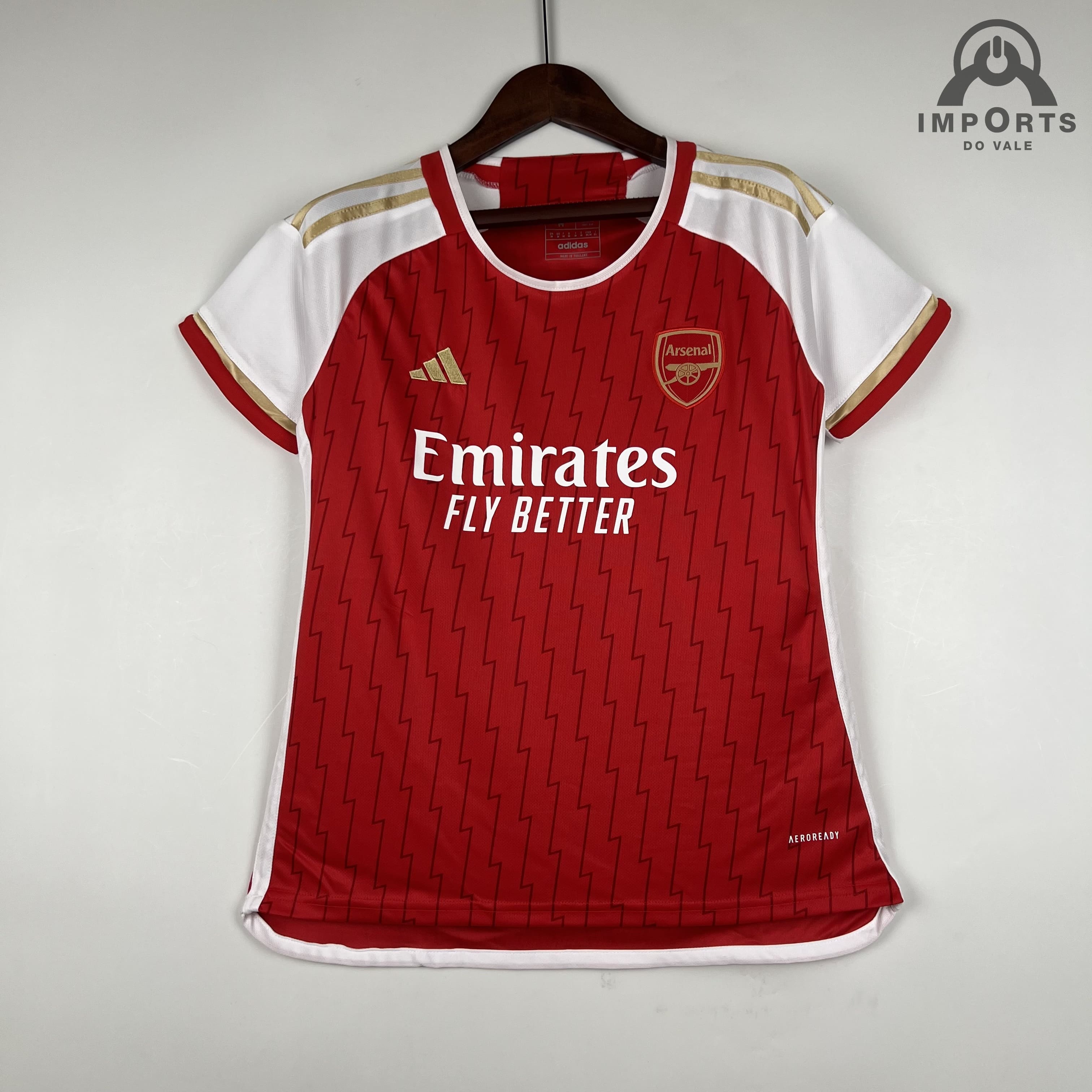 Camisa Arsenal I 23/24 Versão Feminina + Personalização Grátis