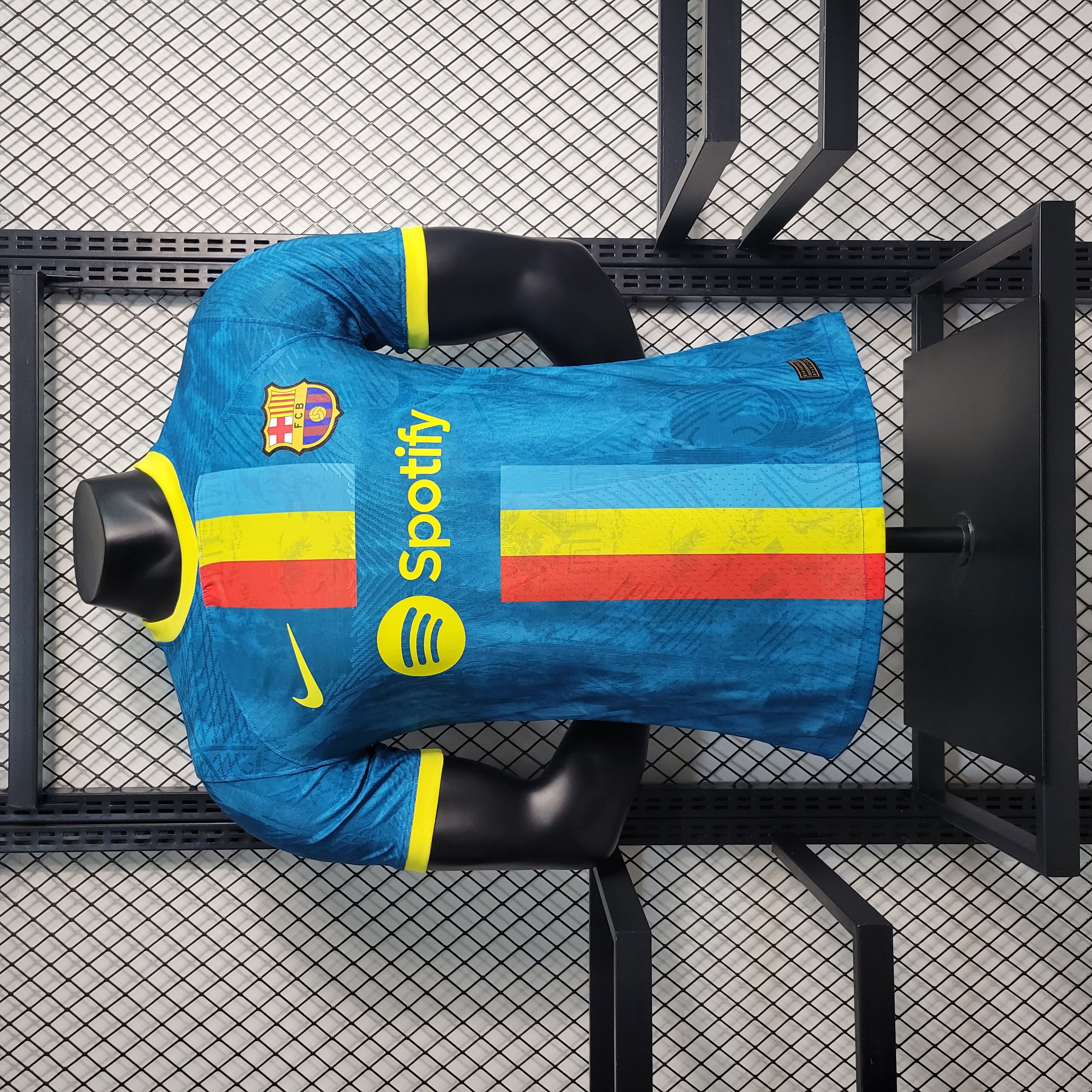 Camisa Barcelona 23/24 Versão Jogador Ed. Especial Azul + Personalização Grátis