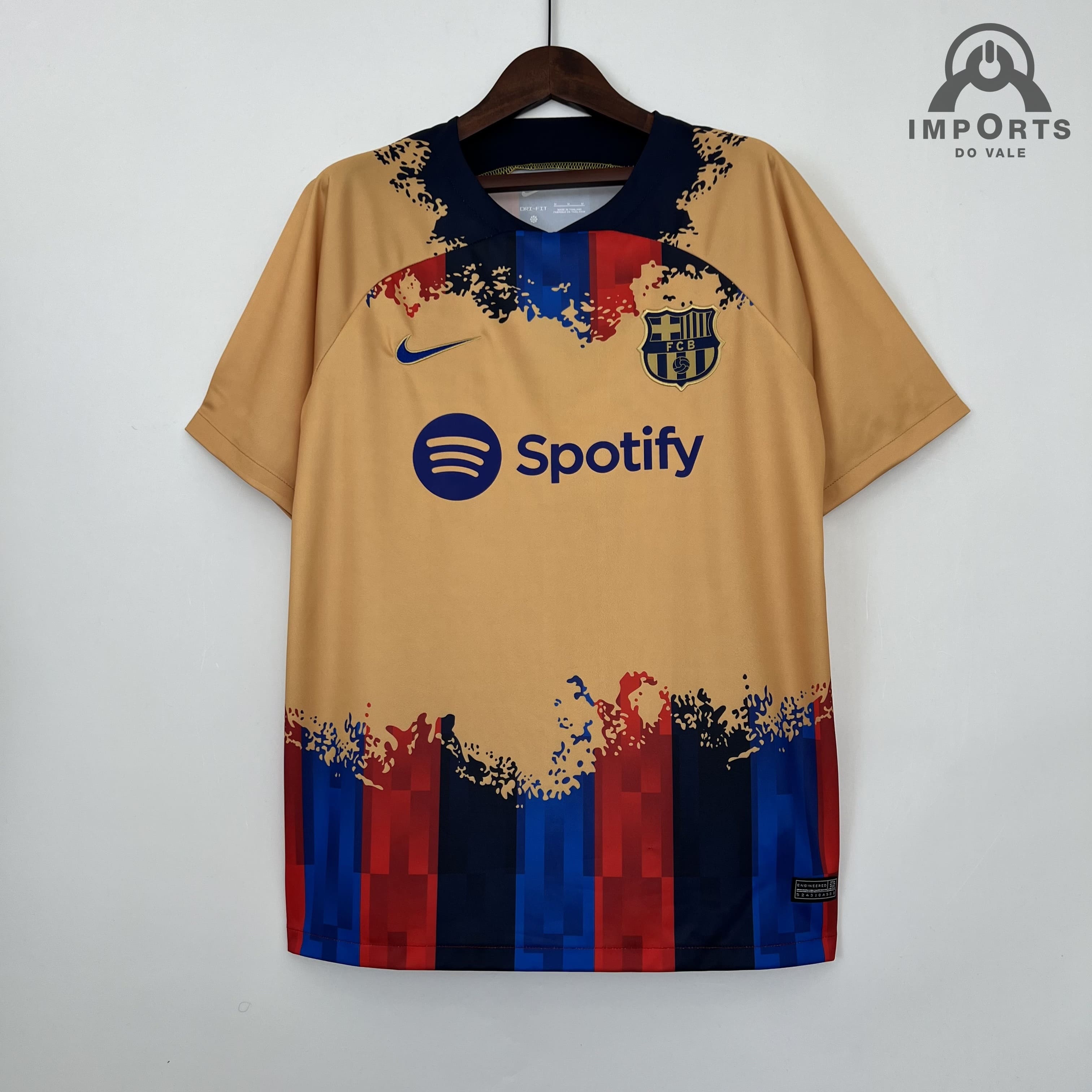 Camisa Barcelona 23/24 Versão Torcedor Ed. Especial Amarela + Personalização Grátis 
