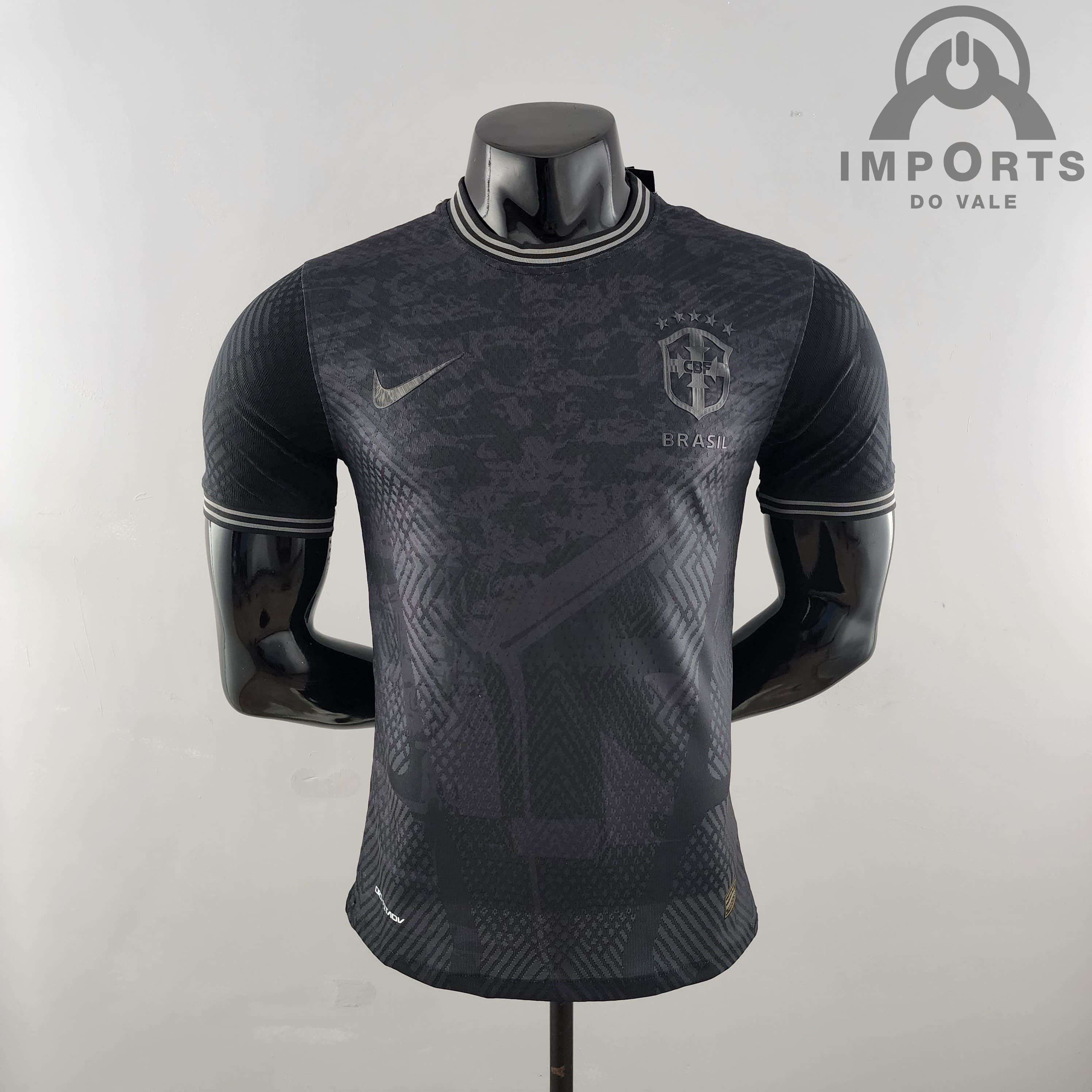 Camisa da Seleção Brasileira 2022 Versão Jogador Ed. Especial All Black