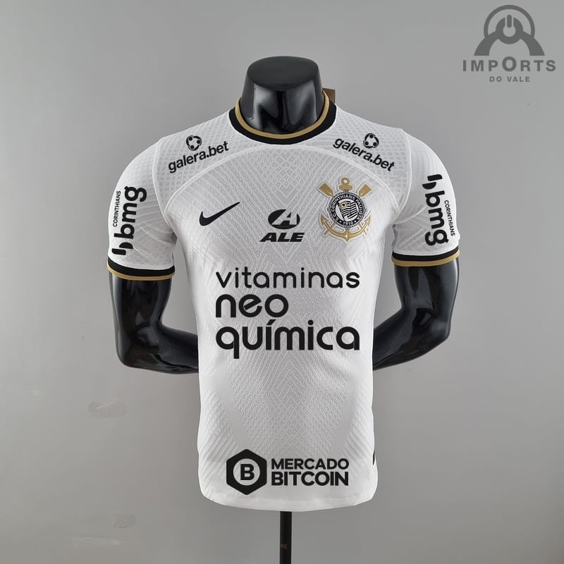 Camisa Corinthians l 22/23 Versão Jogador + Patrocínios + Personalização Grátis