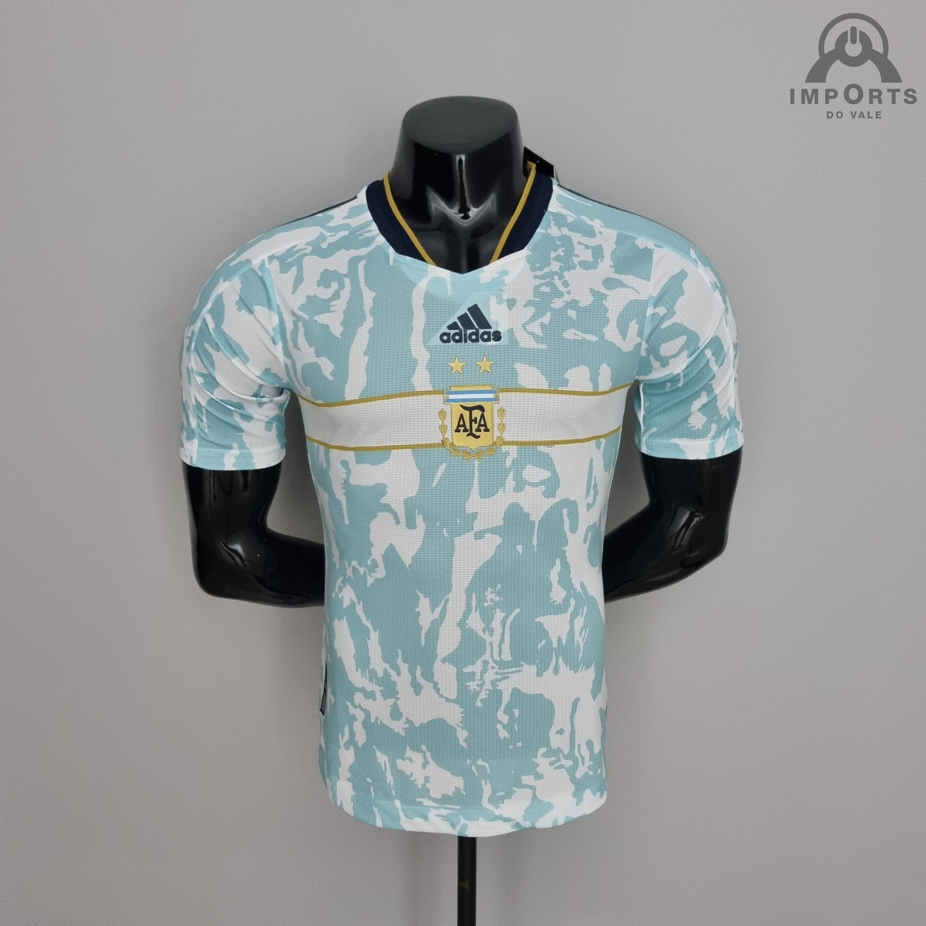 Camisa da Seleção Argentina 2022 Versão Jogador Clássica Azul + Personalização Grátis
