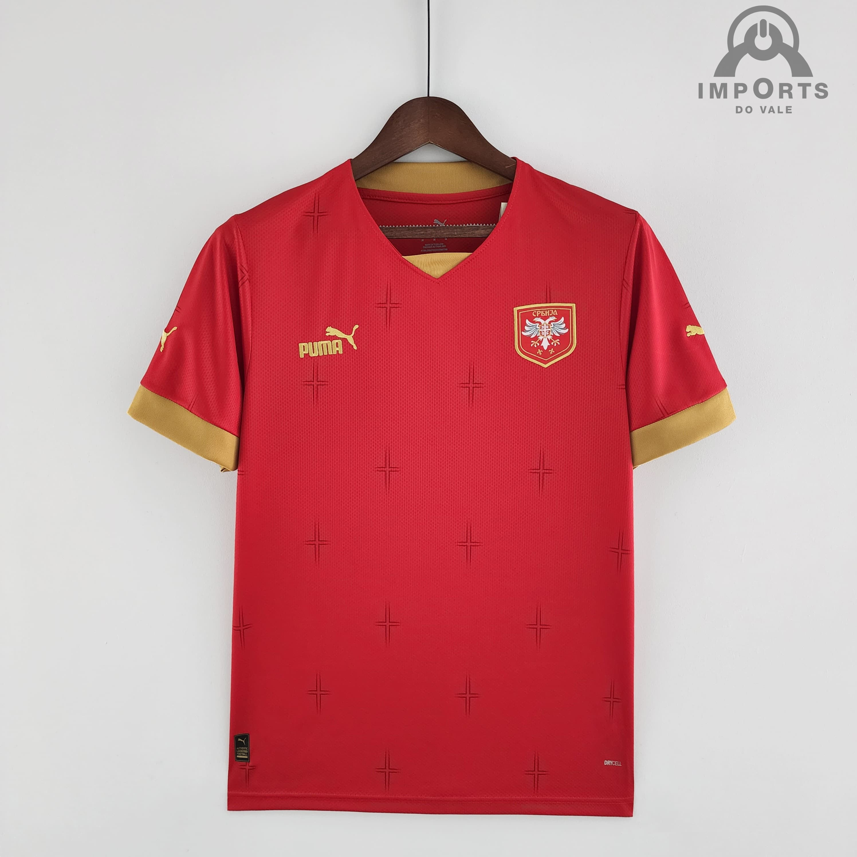 Camisa da Seleção da Sérvia l 2022 Versão Torcedor + Personalização Grátis