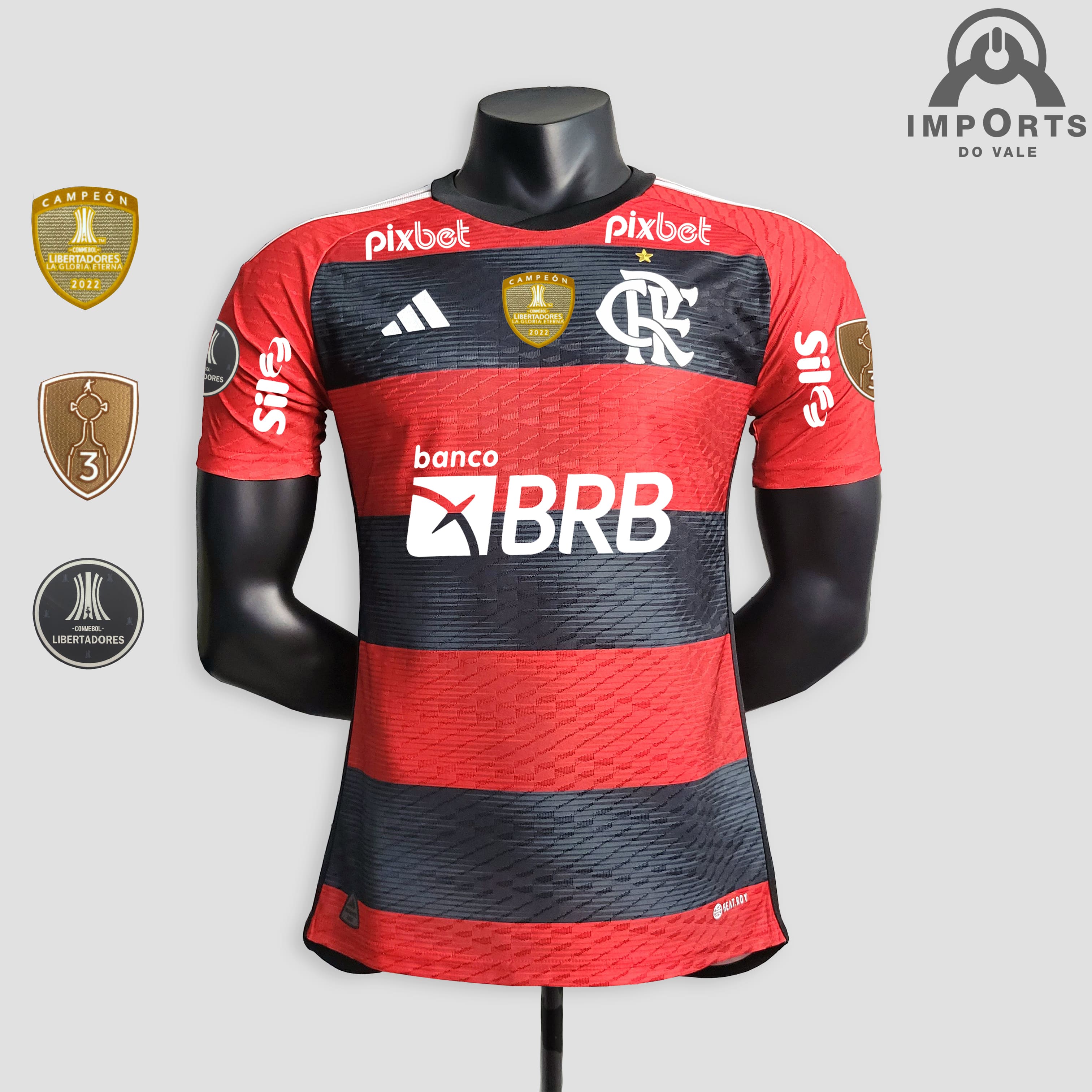 Camisa Flamengo I 23/24 Versão Jogador + Patrocínios + Patchs + Personalização Grátis
