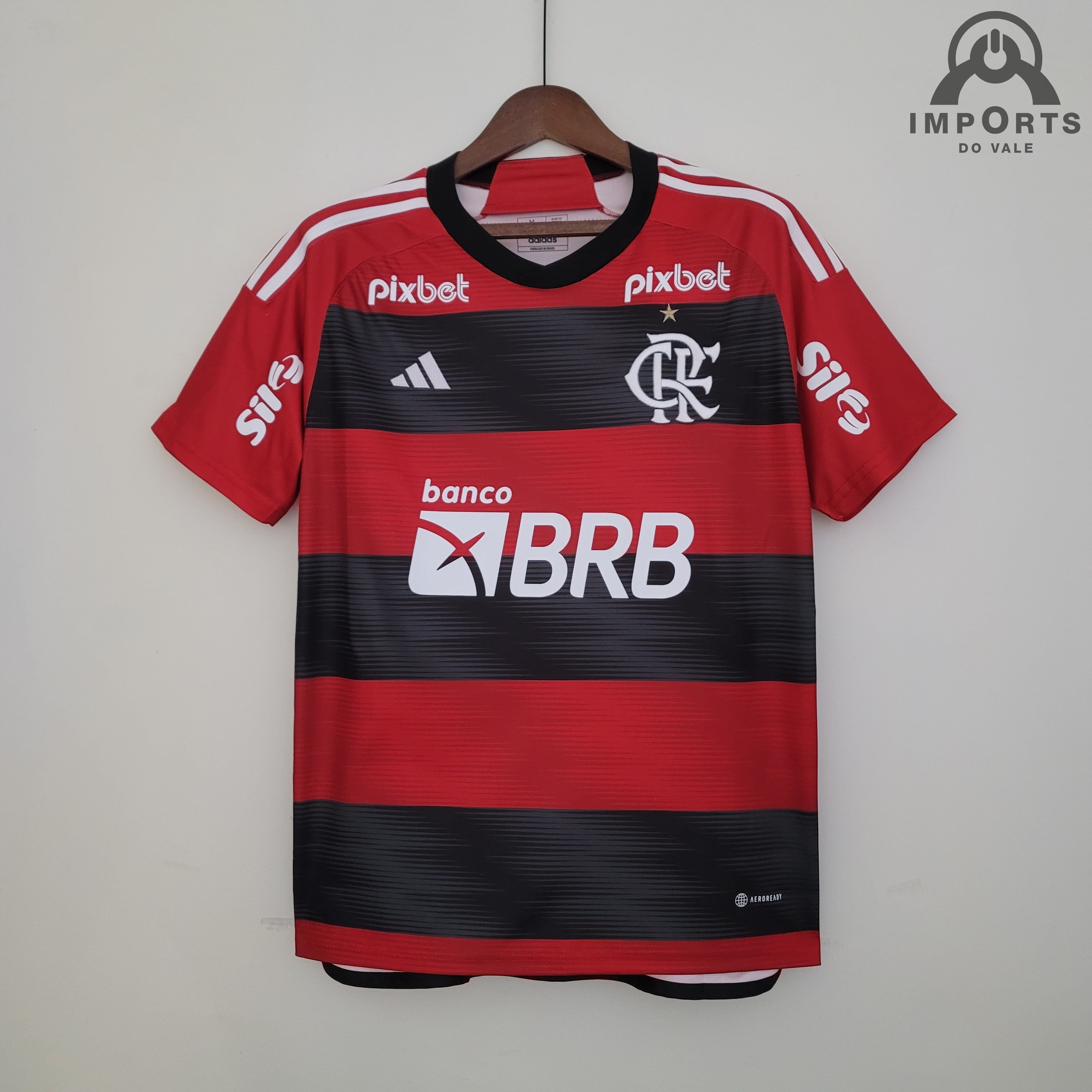 Camisa Flamengo I 23/24 Versão Torcedor + Patrocínios + Personalização Grátis