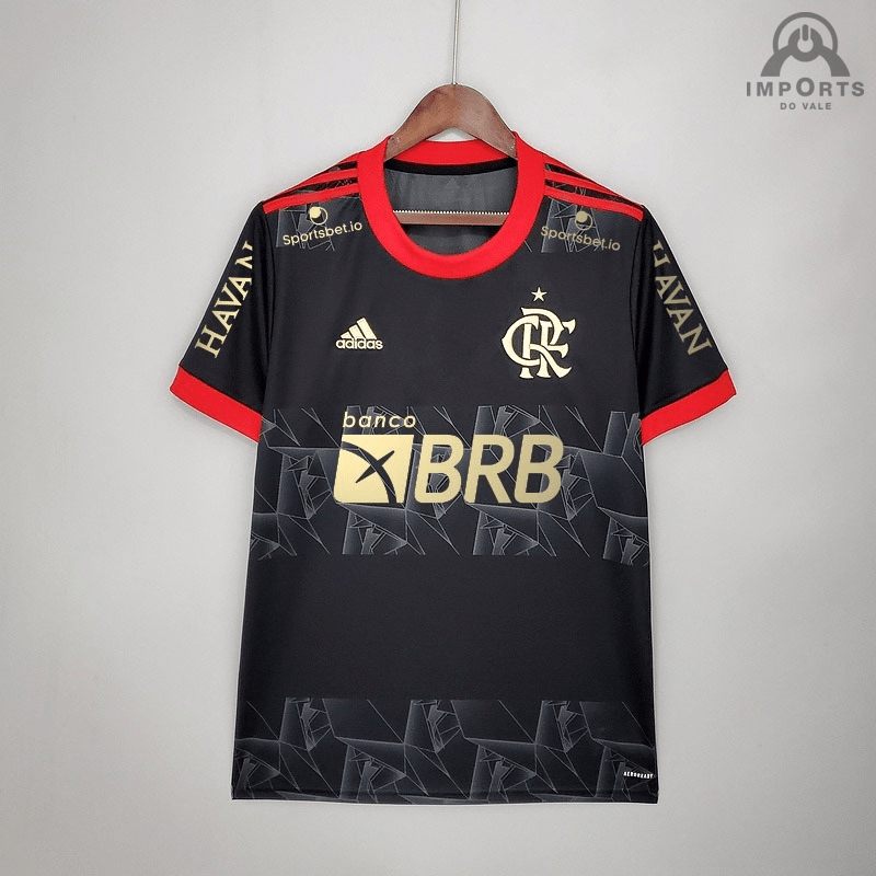 Camisa Flamengo III 21/22 Versão Torcedor + Patrocínios + Personalização Grátis