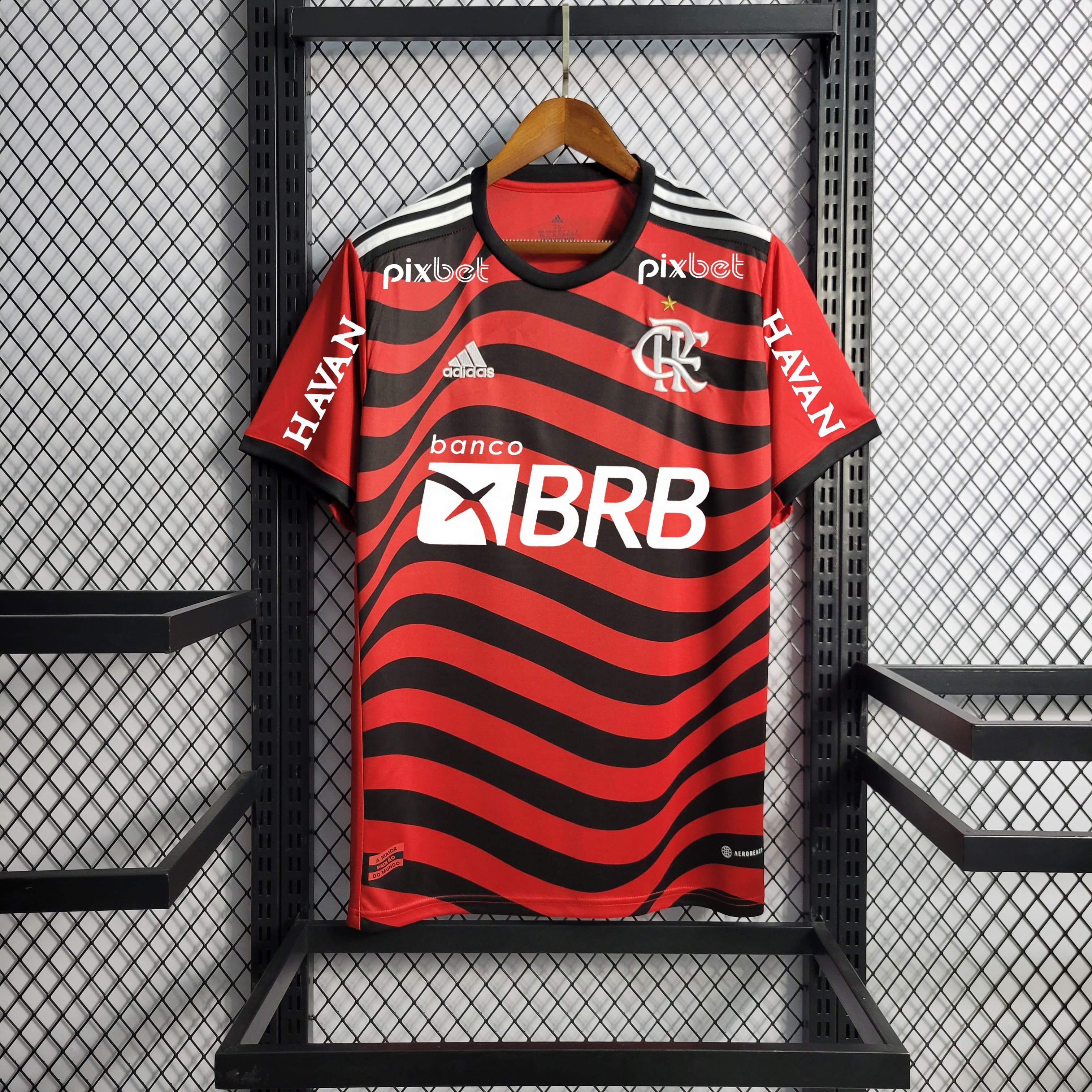 Camisa Flamengo III 22/23 Versão Torcedor + Patrocínios + Patch Brasileirão + Patch do Estado + Personalização Grátis 