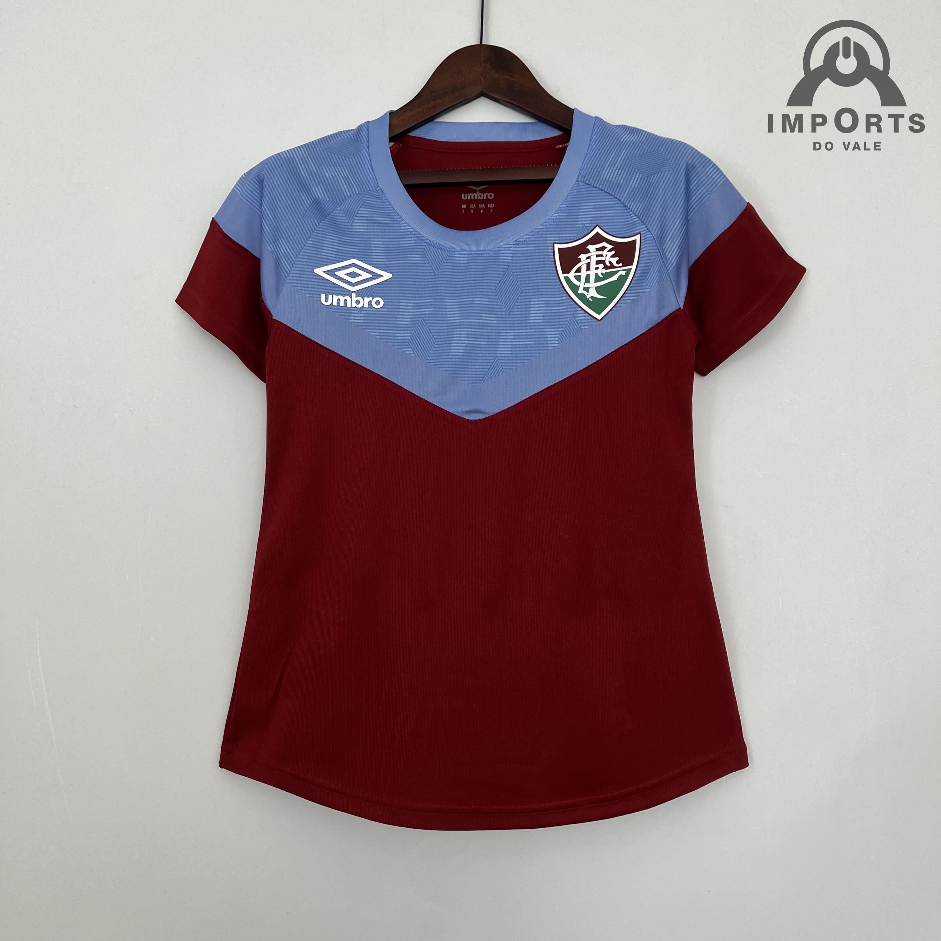 Camisa Fluminense 23/24 Treino Versão Feminina - Vermelha/lilás