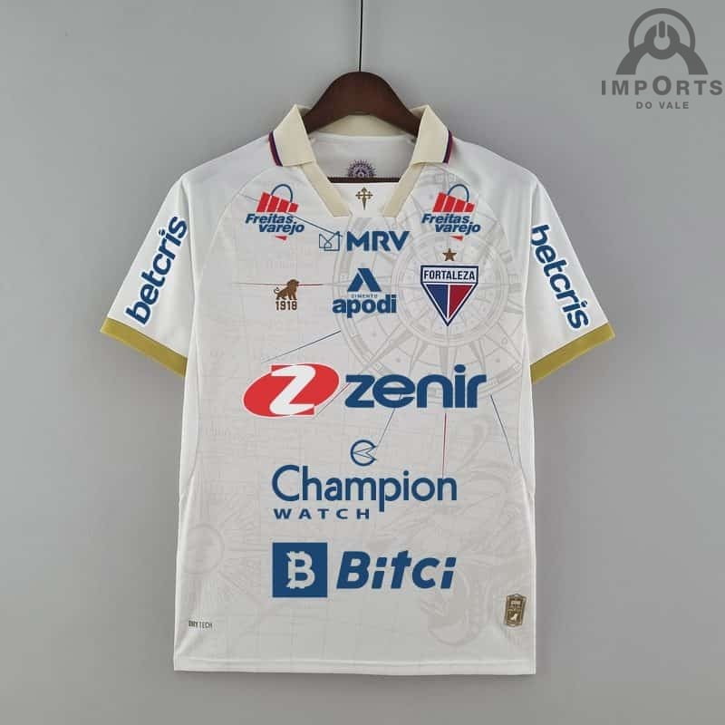 Camisa Fortaleza 22/23 Versão Torcedor La Dorada + Patrocínios + Personalização Grátis