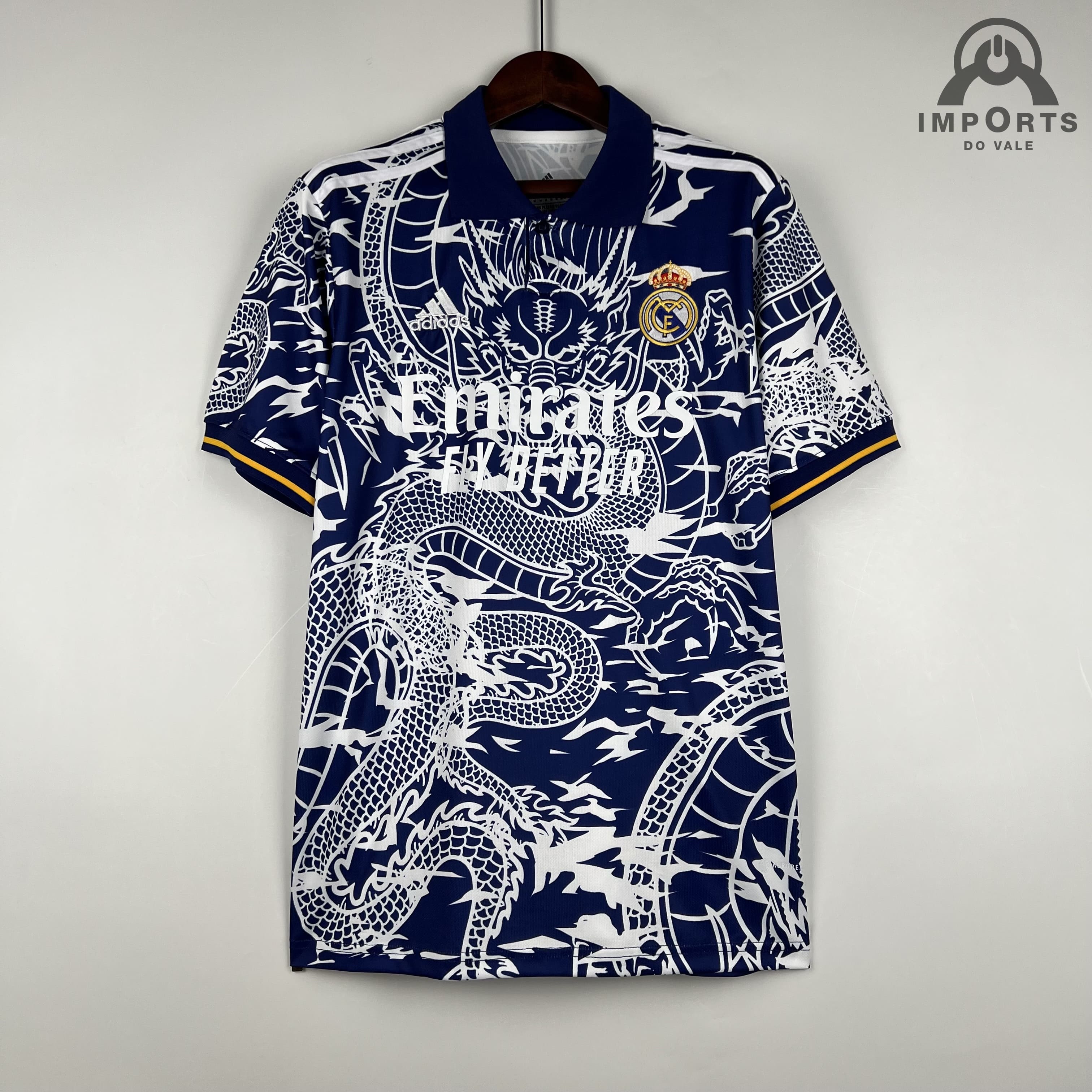 Camisa Gola Polo Real Madrid 23/24 - Dragão Azul