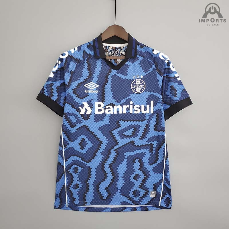 Camisa Grêmio III 21/22 Versão Torcedor + Patrocínios + Personalização Grátis 