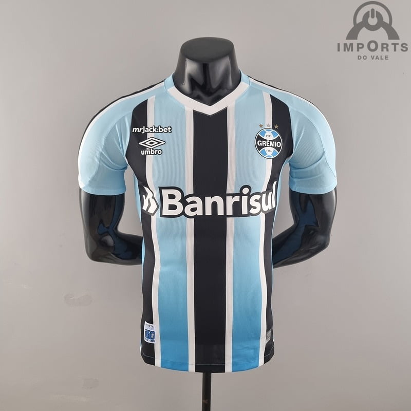 Camisa Grêmio l 22/23 Versão Jogador + Patrocínios + Personalização Grátis