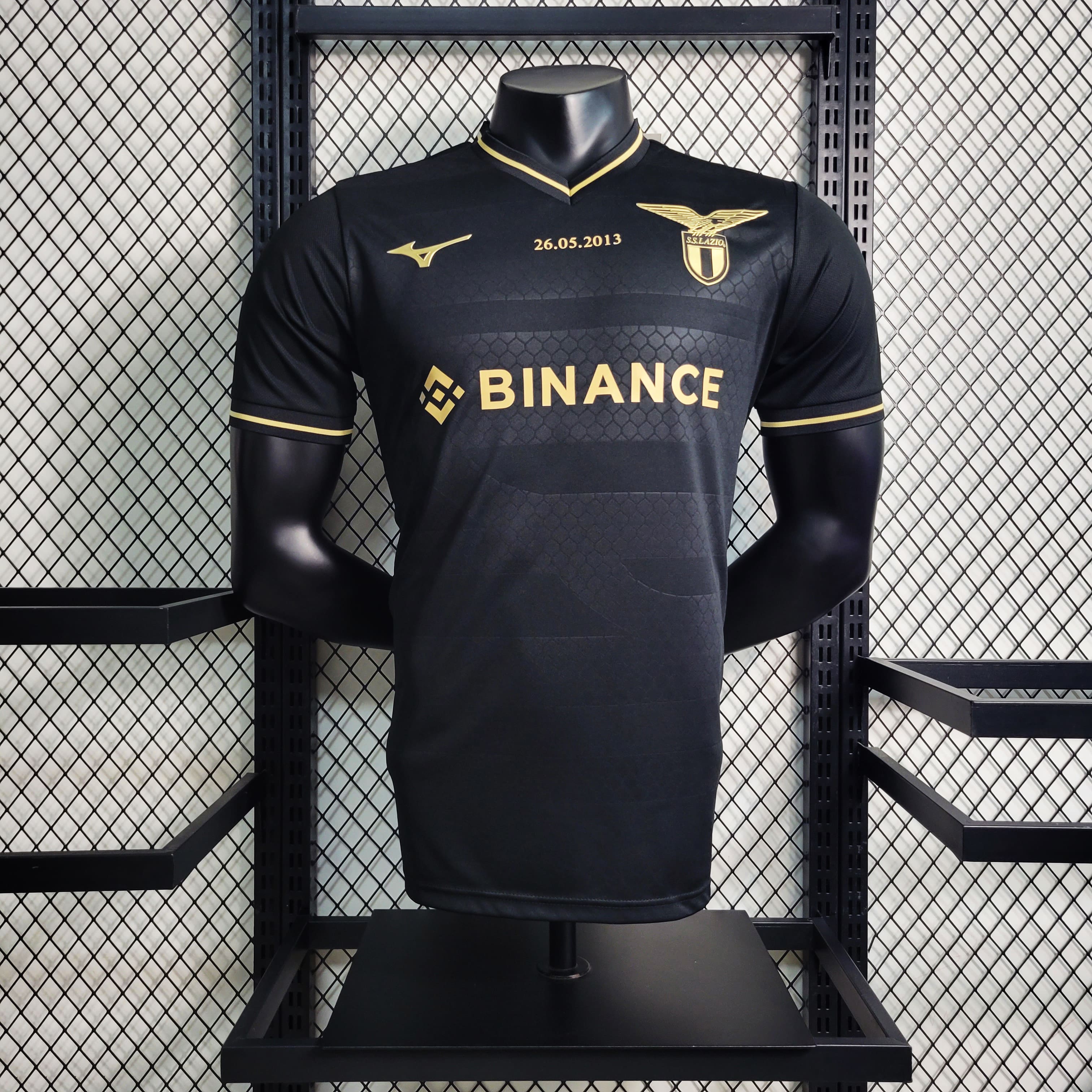 Camisa Lazio 23/24 Versão Jogador Goleiro Preta + Personalização Grátis 