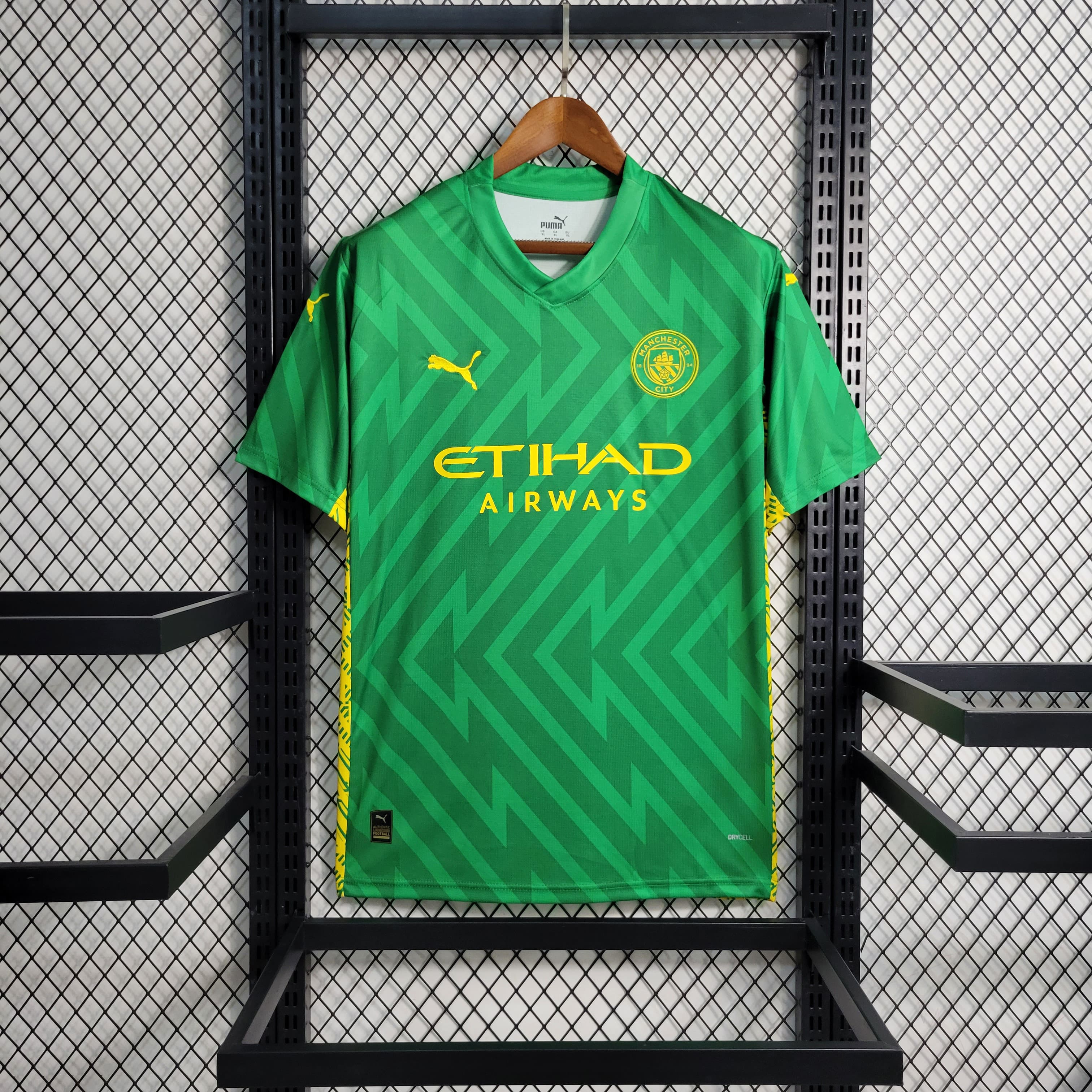 Camisa Manchester City 23/24 Goleiro Personalização Grátis - Verde/amarelo