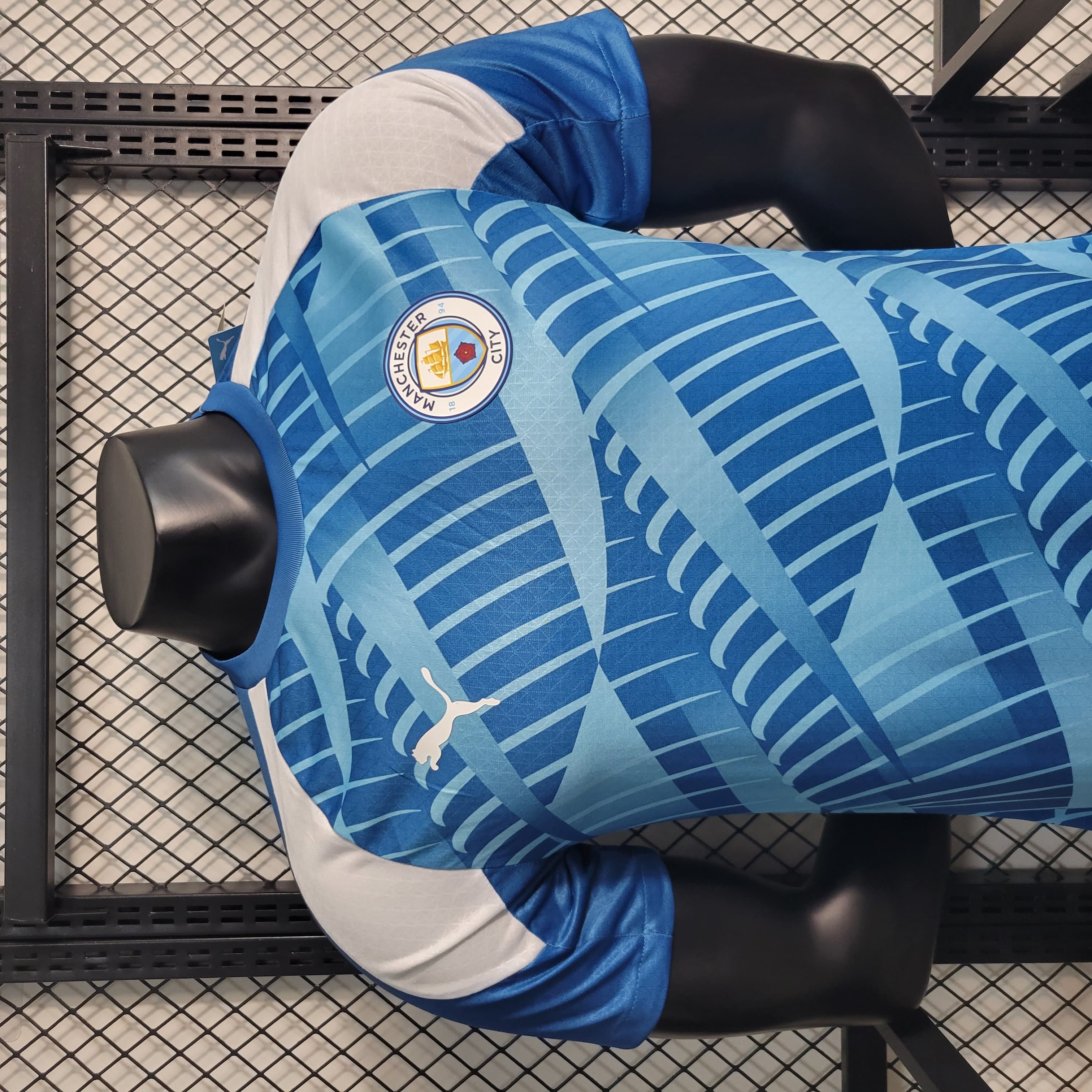 Camisa Manchester City 23/24 Versão Jogador Pré-Jogo - Azul - Imports do  vale