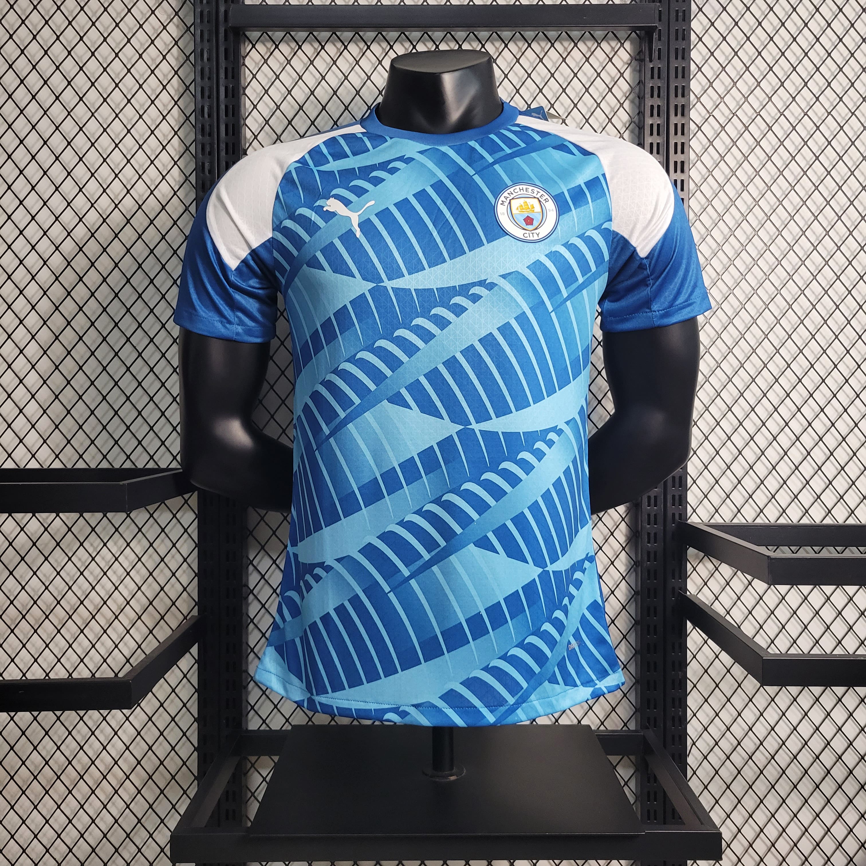 Camisa Manchester City 23/24 Versão Jogador Pré-Jogo - Azul - Imports do  vale