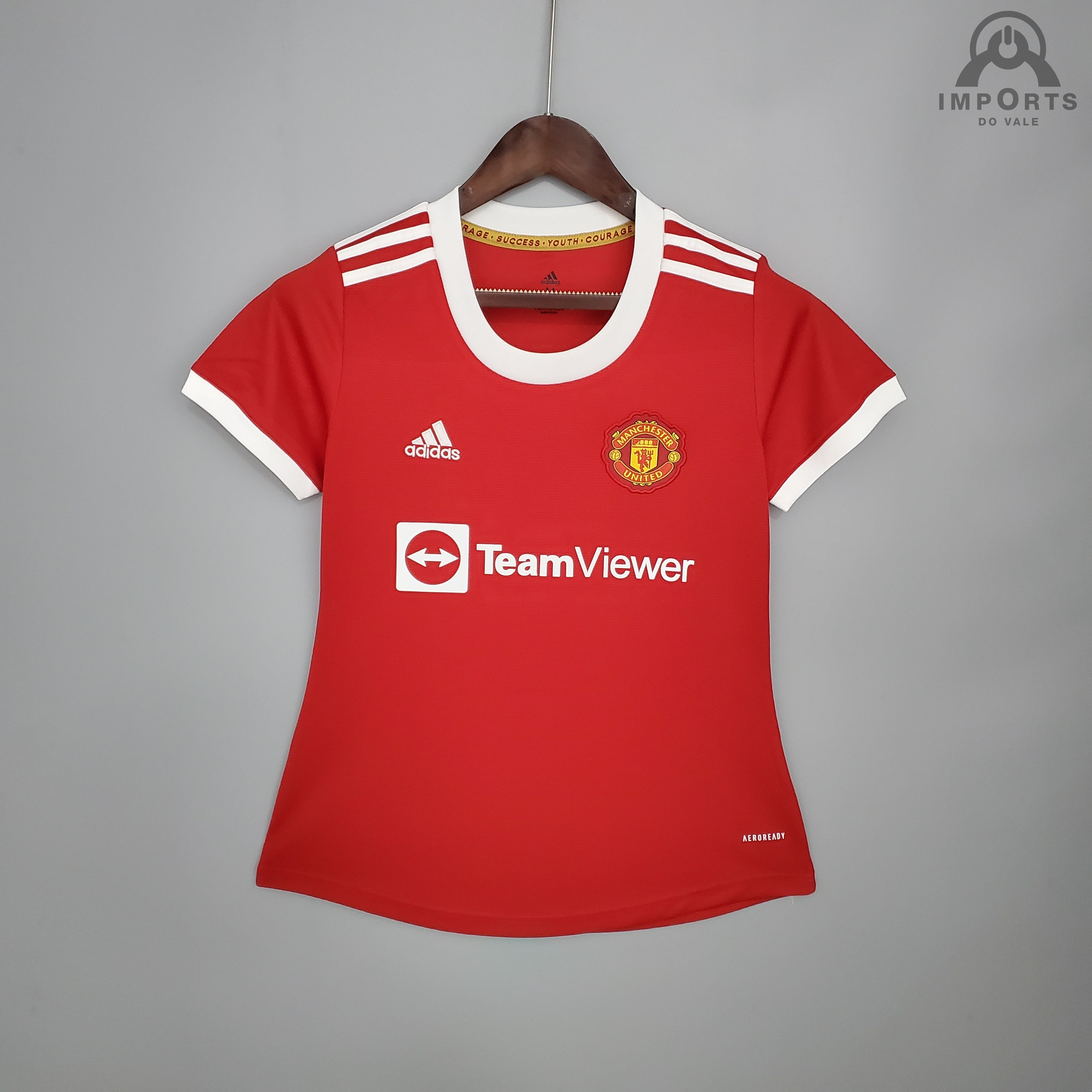 Camisa Manchester United I 21/22 Versão Feminina + Personalização Grátis