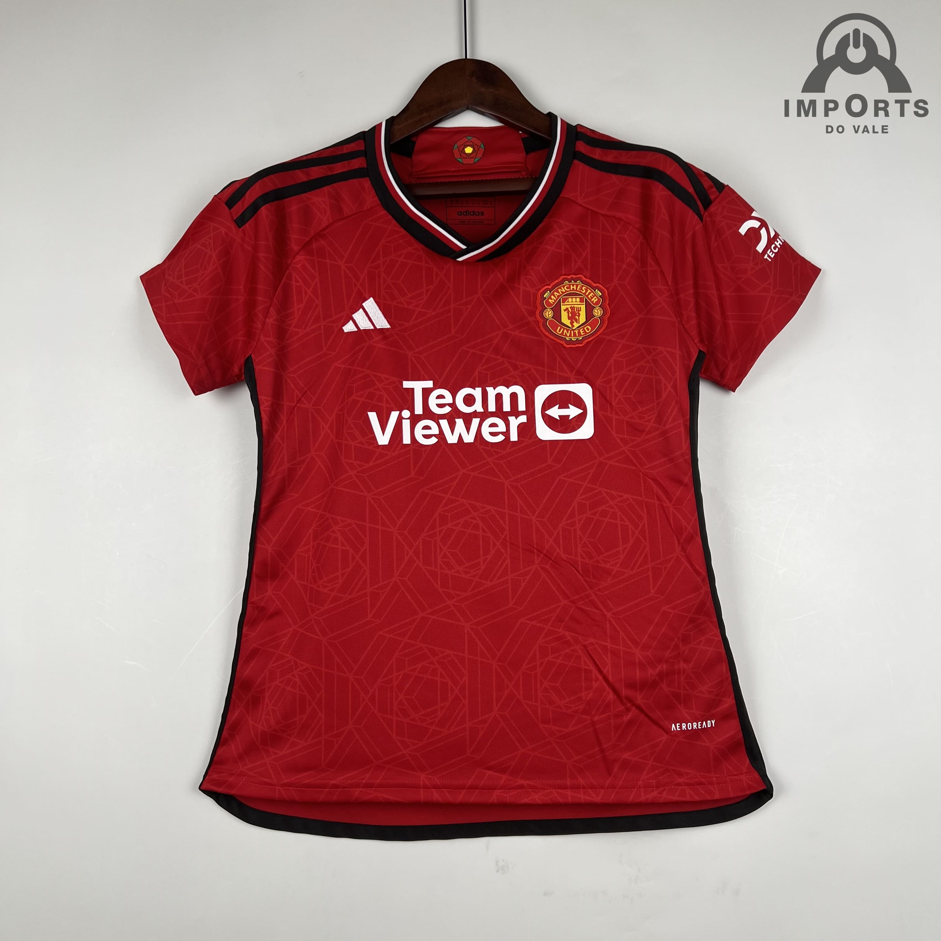 Camisa Manchester United I 23/24 Versão Feminina + Personalização Grátis 