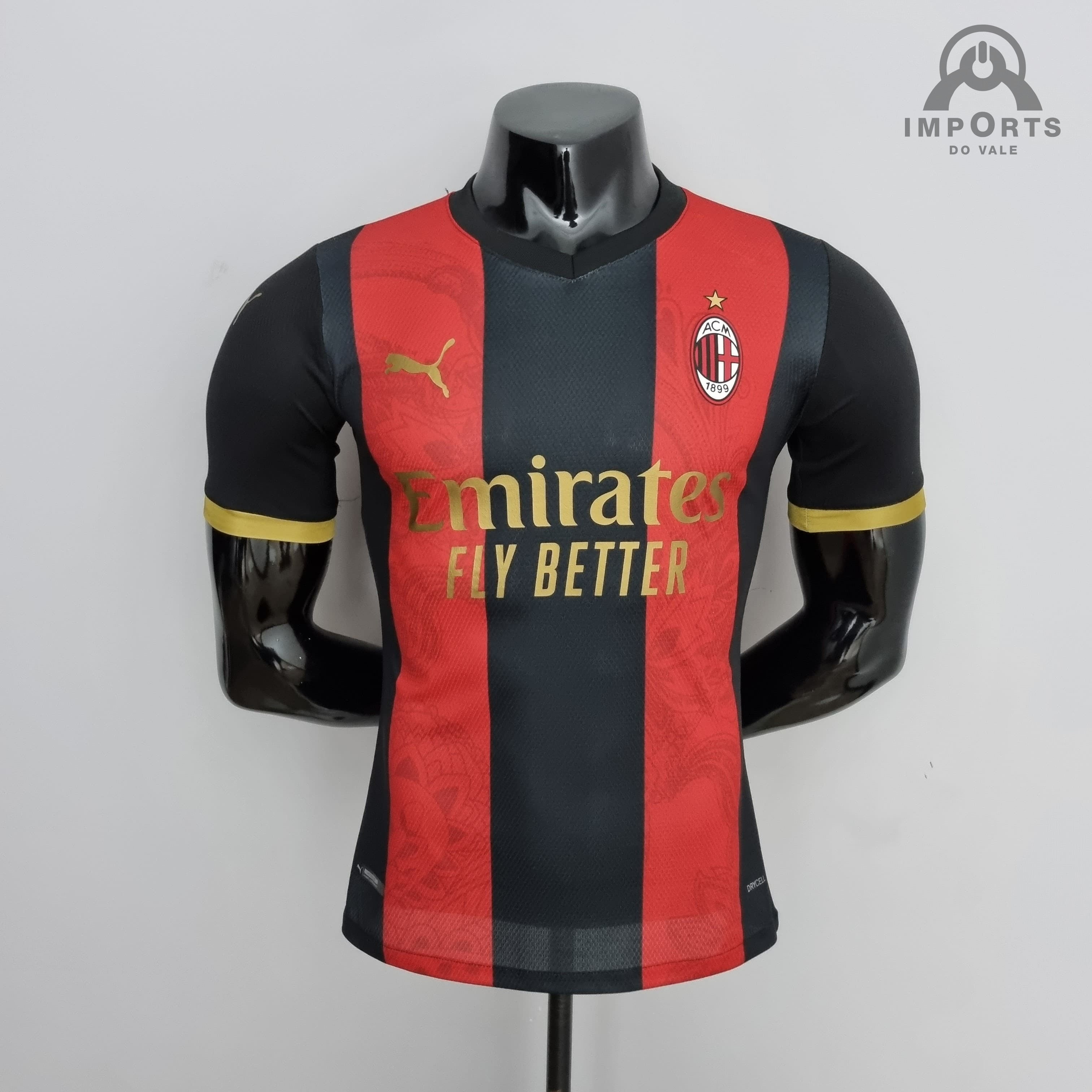 Camisa Milan 22/23 Versão Jogador Ed. Especial Black + Personalização Grátis