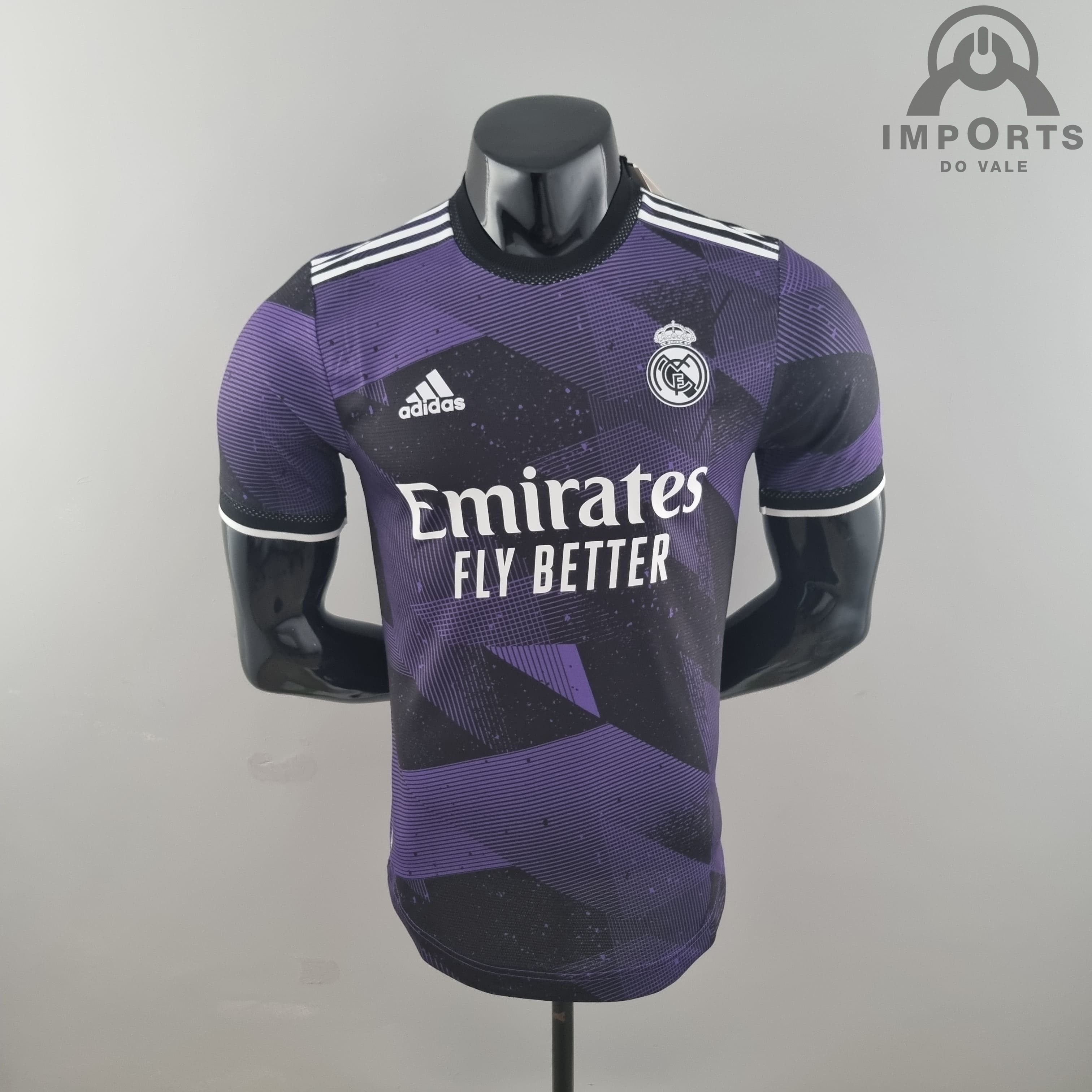 Camisa Real Madrid 22/23 Versão Jogador Ed. Especial + Personalização Grátis - Roxo com Preto