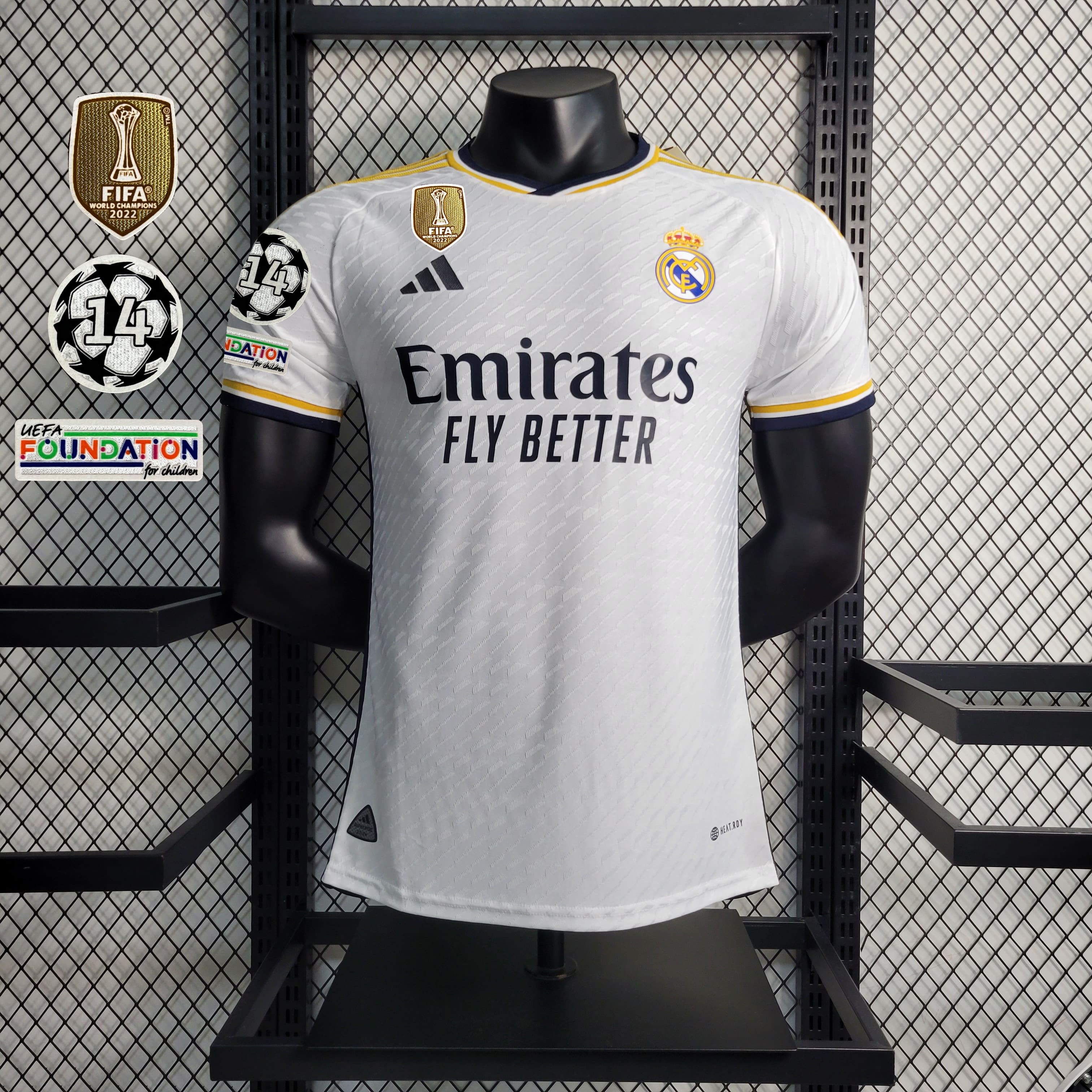 Camisa Real Madrid I 23/24 Versão Jogador + Patchs + Personalização Grátis