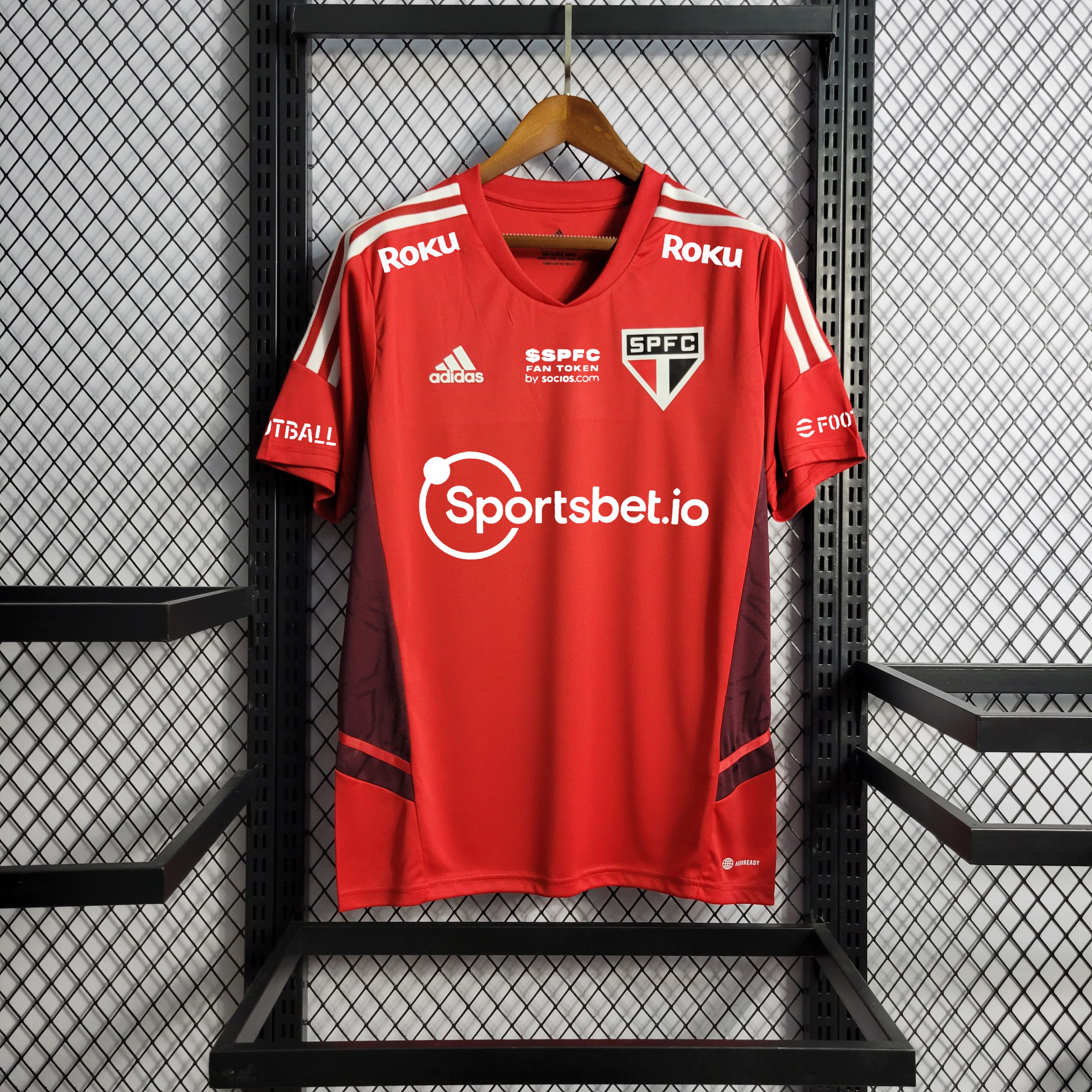 Camisa São Paulo 23/24 Treino + Patrocínios - Vermelha