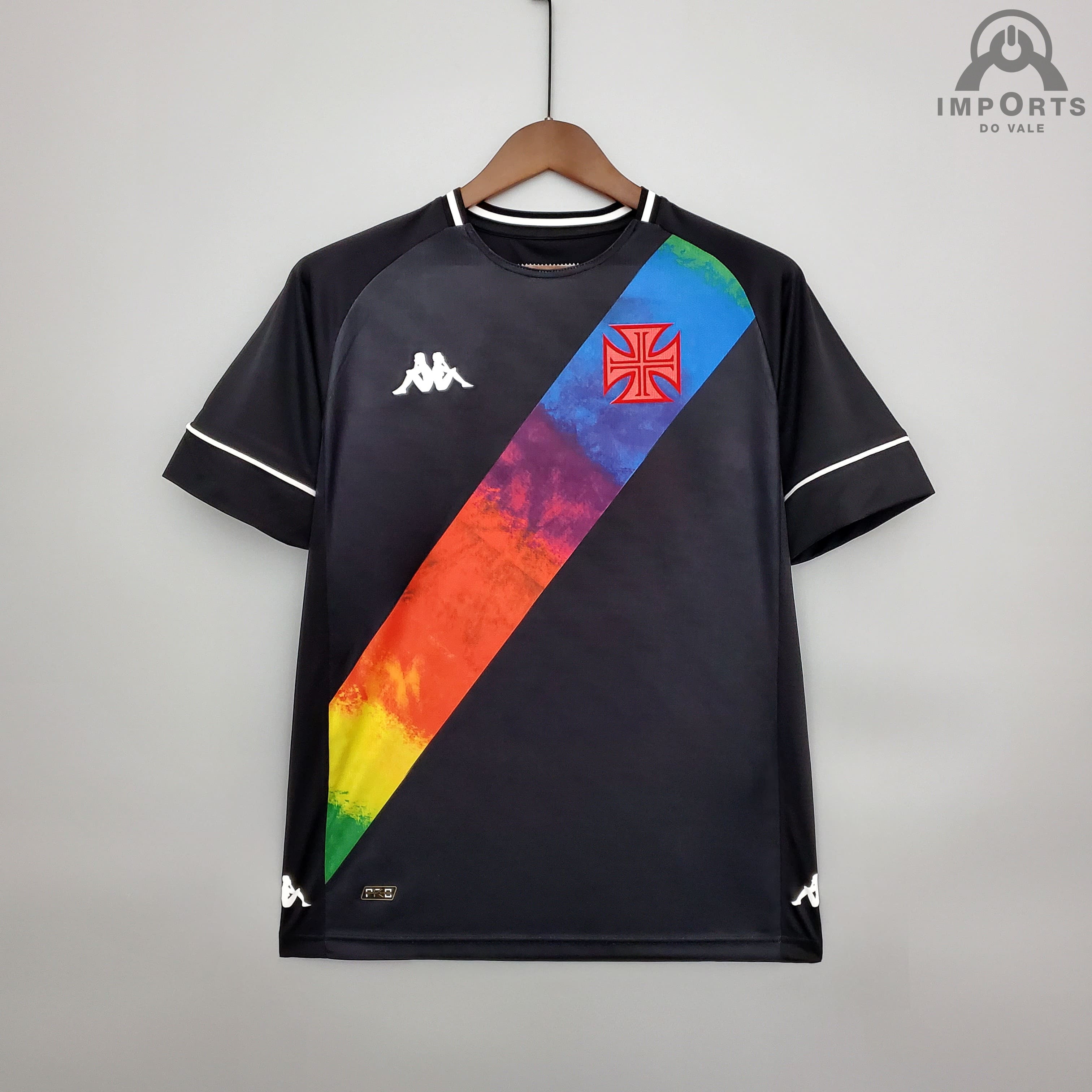 Camisa Vasco 21/22 LGBTQIAP+ Preta Versão Torcedor + Personalização Grátis
