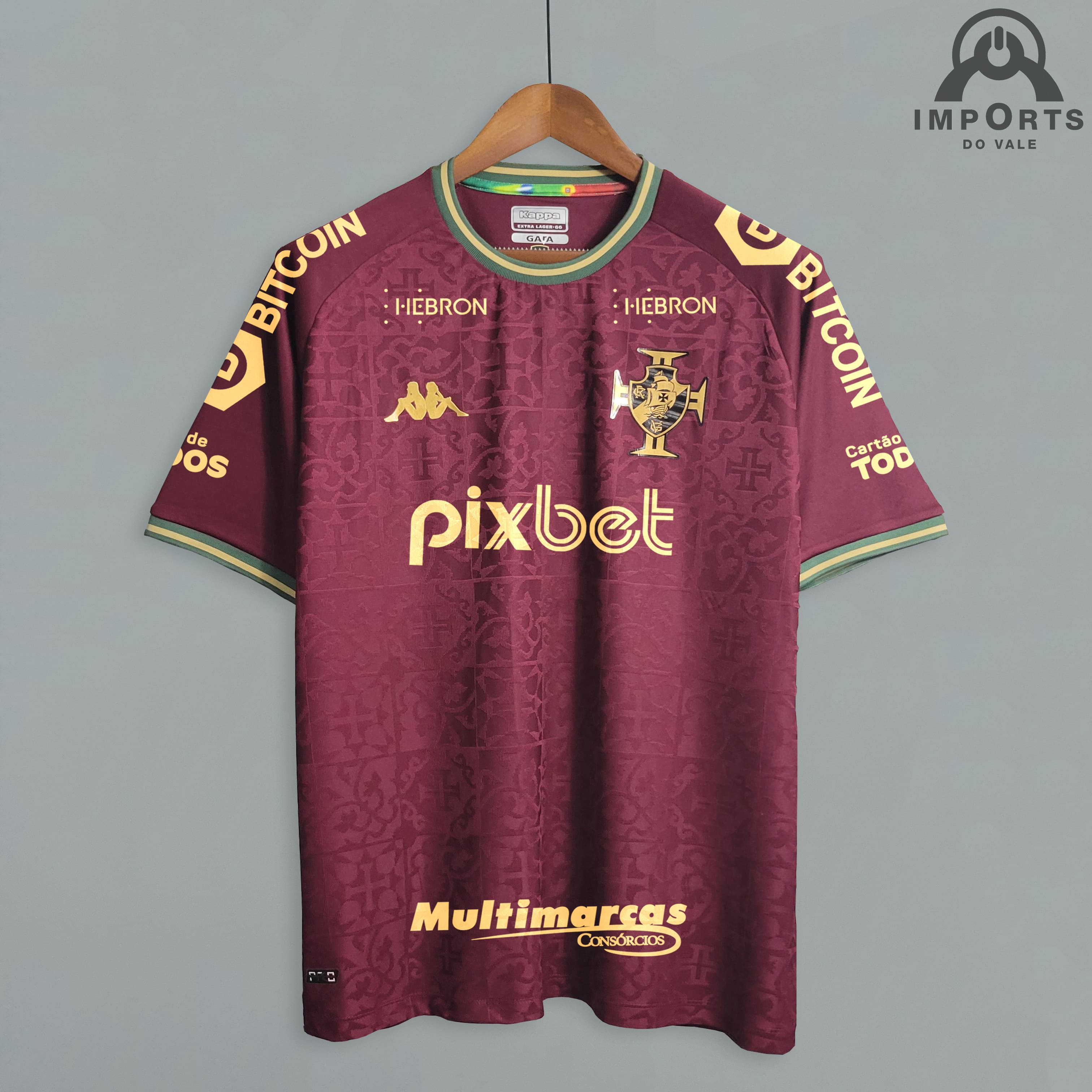 Camisa Vasco 22/23 Goleiro Vinho + Patrocínios + Personalização Grátis