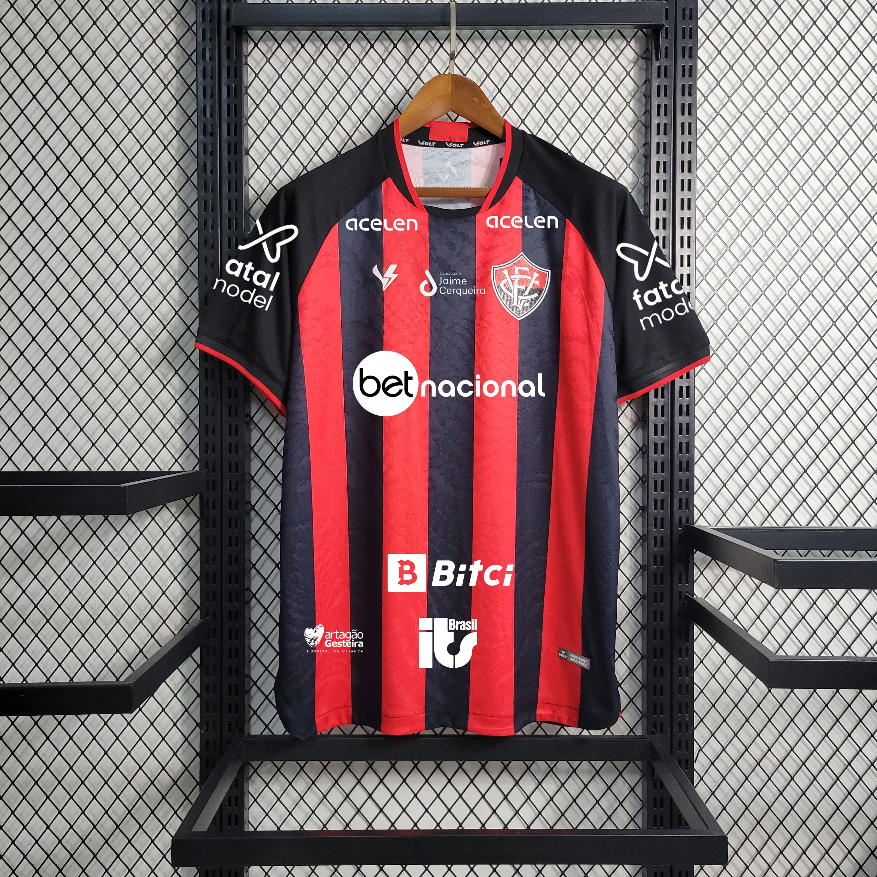 Camisa Vitória I 23/24 Versão Torcedor + Patrocínios + Personalização Grátis