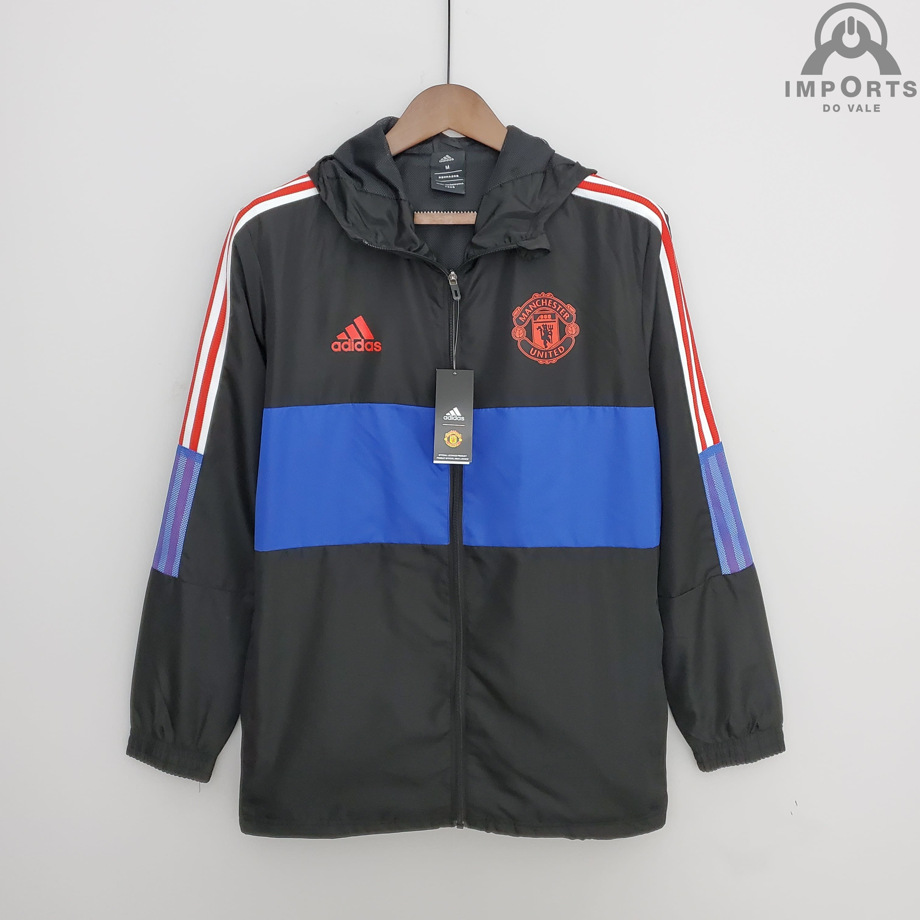 Jaqueta Corta-Vento Manchester United 22/23 - Preto/azul