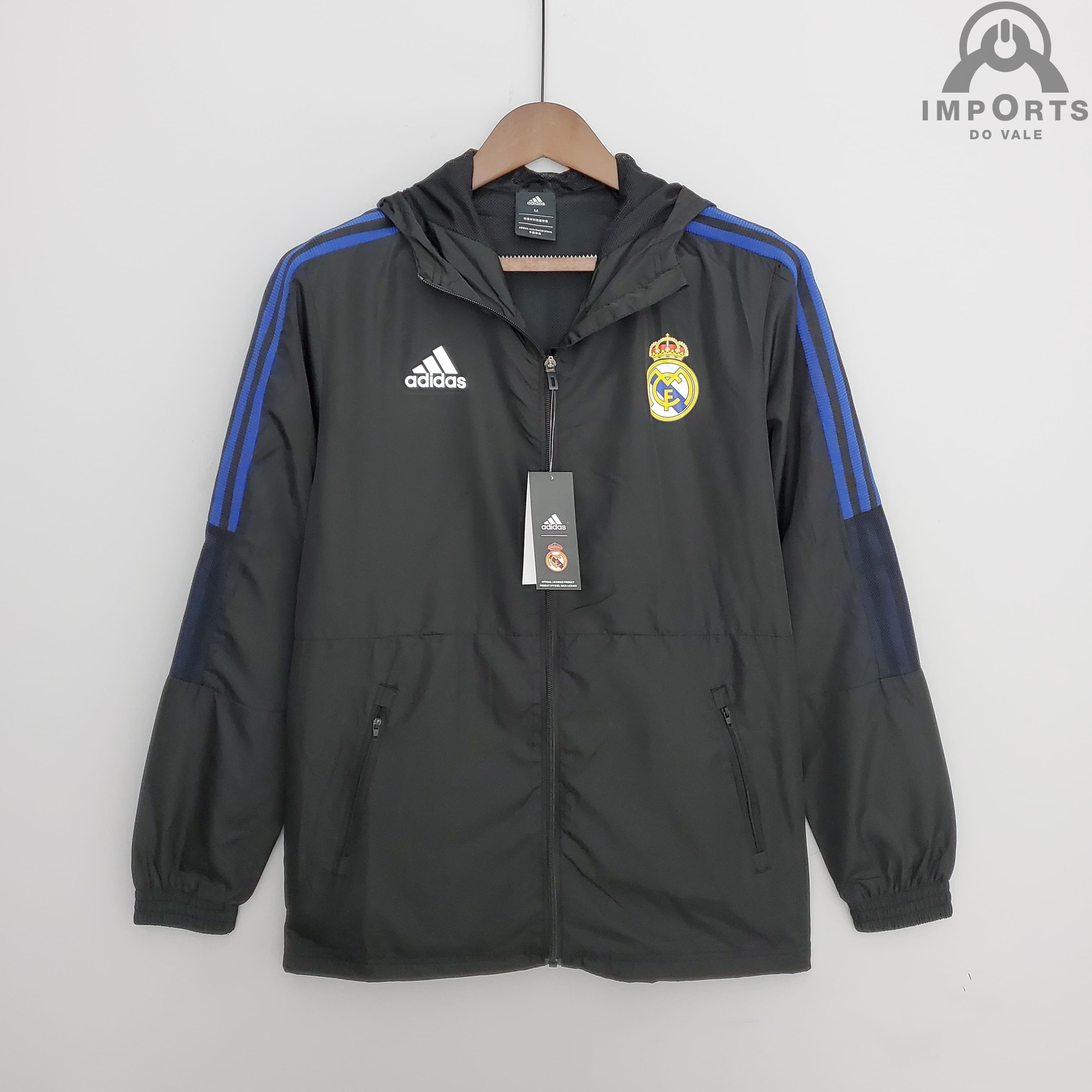 Jaqueta Corta-Vento Real Madrid 22/23 - Preto