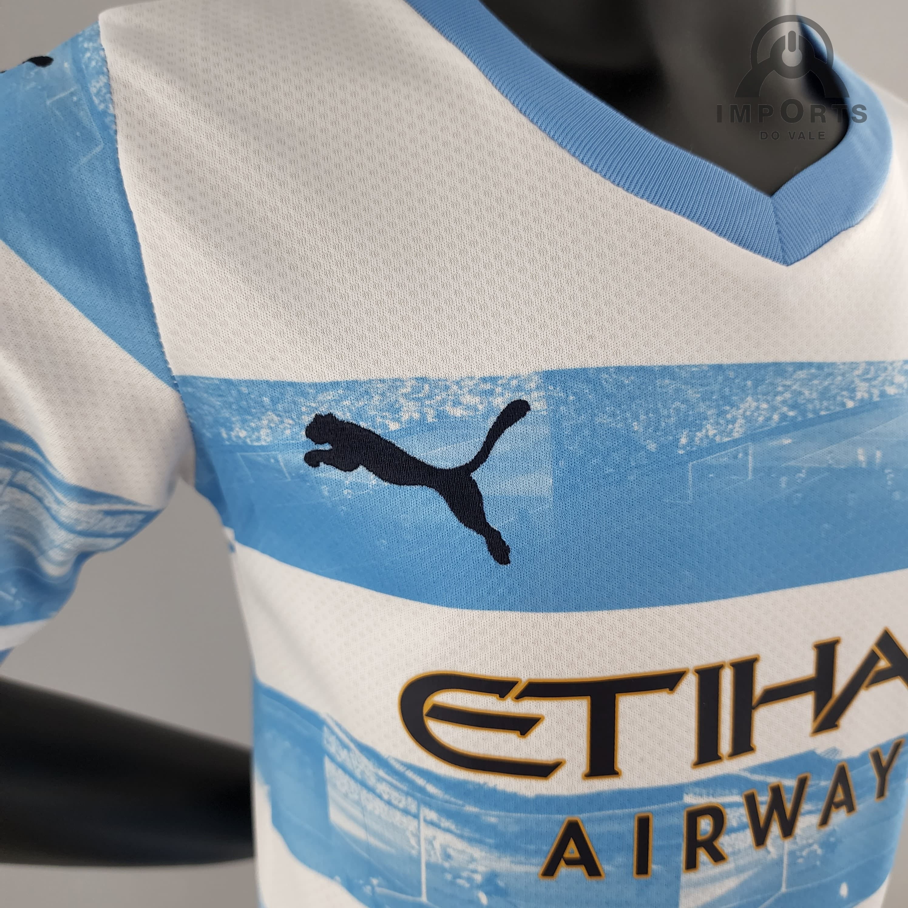 Kit Infantil Manchester City 22/23 Versão Jogador Ed. Especial Azul e  Branco - Imports do vale