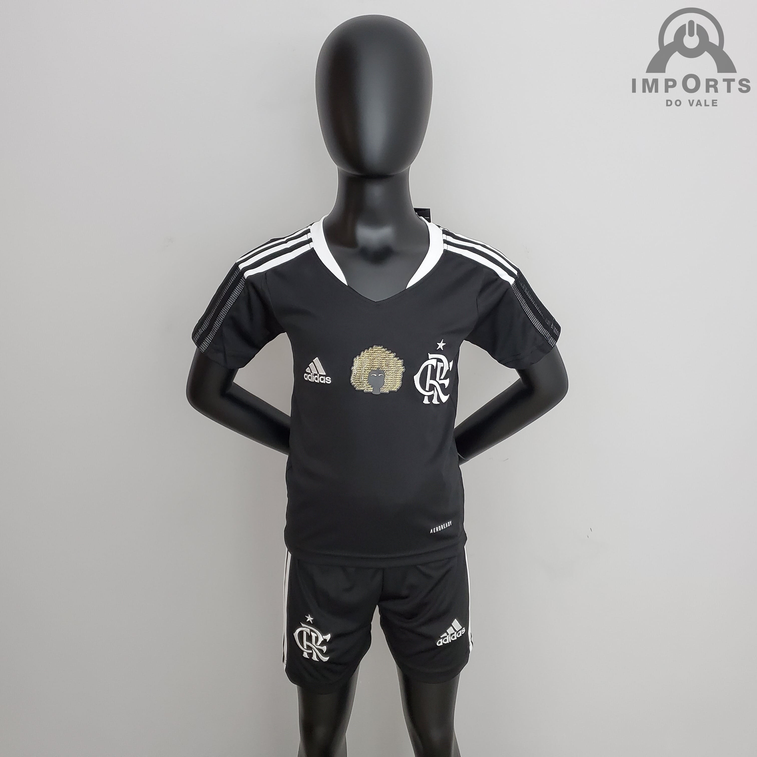 Kit Infantil Flamengo 21/22 Consciência Negra + Personalização Grátis