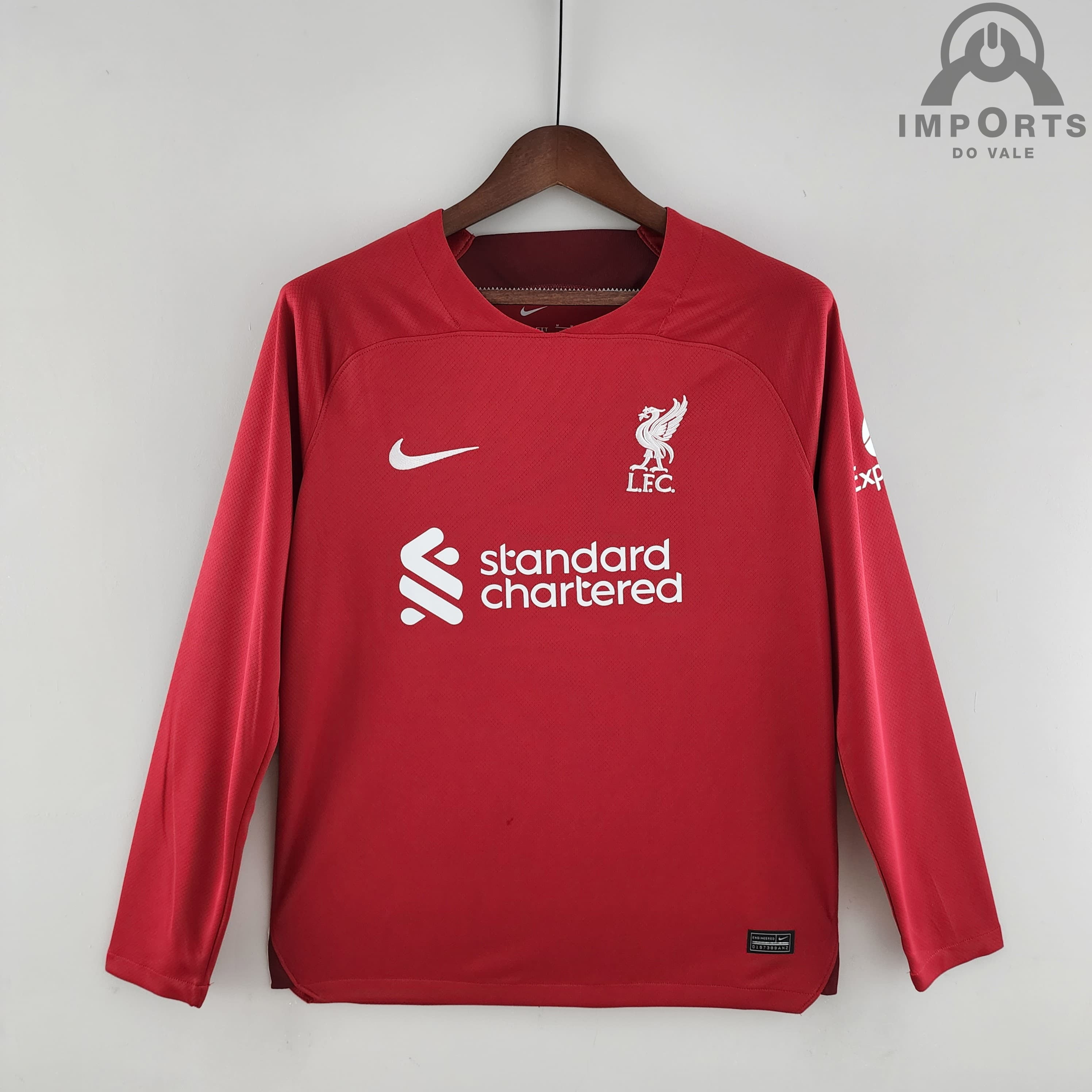 Manga Longa Liverpool I 22/23 Versão Torcedor + Personalização Grátis