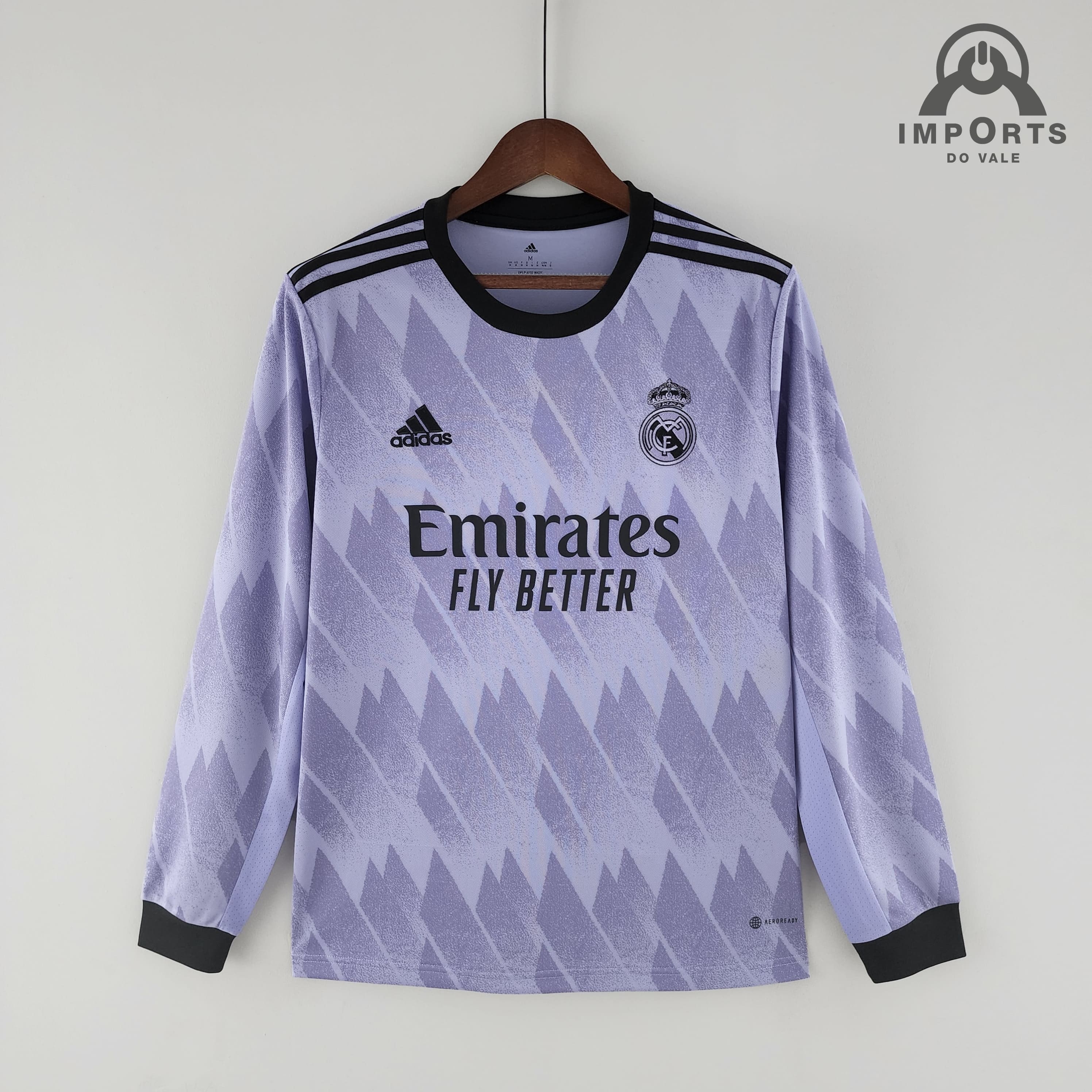 Manga Longa Real Madrid II 22/23 Versão Torcedor + Personalização Grátis