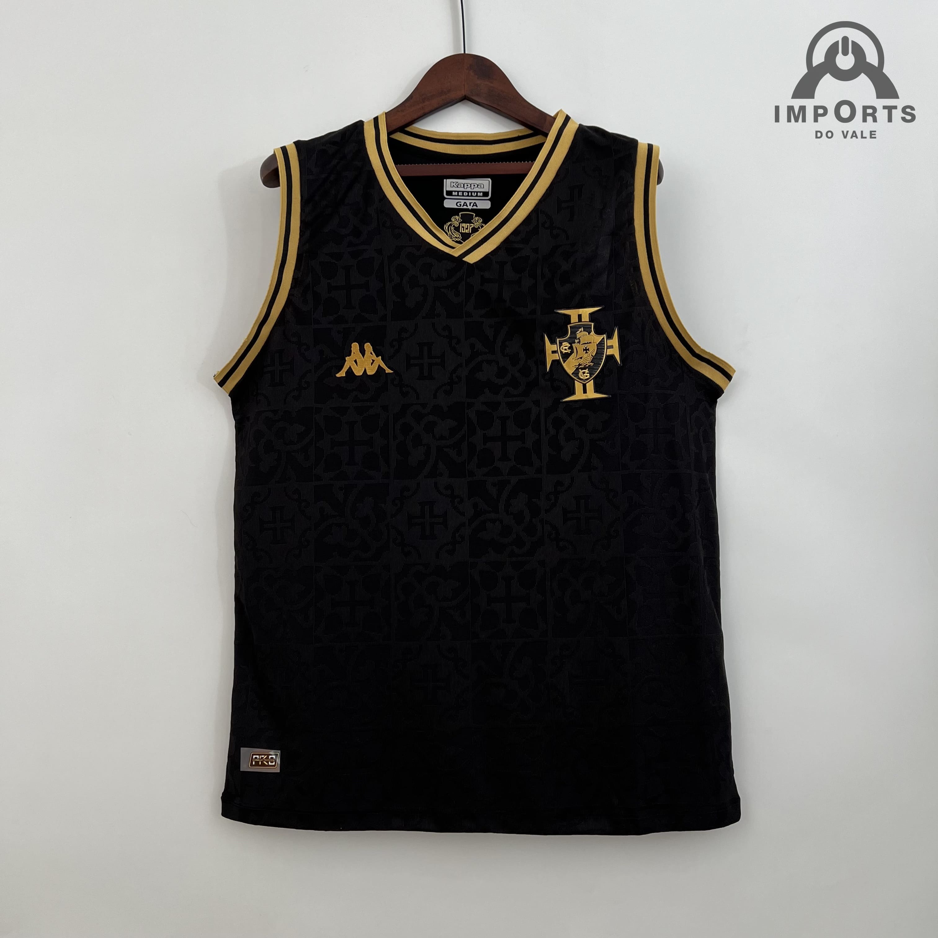 Regata Vasco 22/23 Goleiro Preta + Personalização Grátis