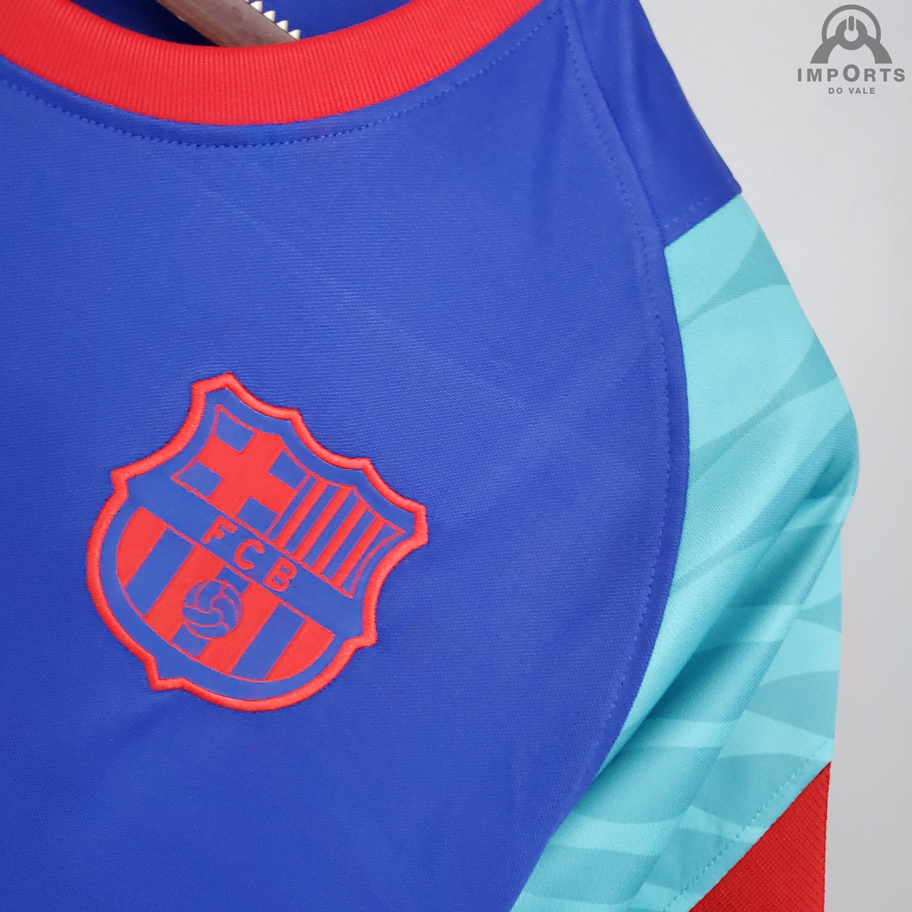 camisa barcelona treino azul