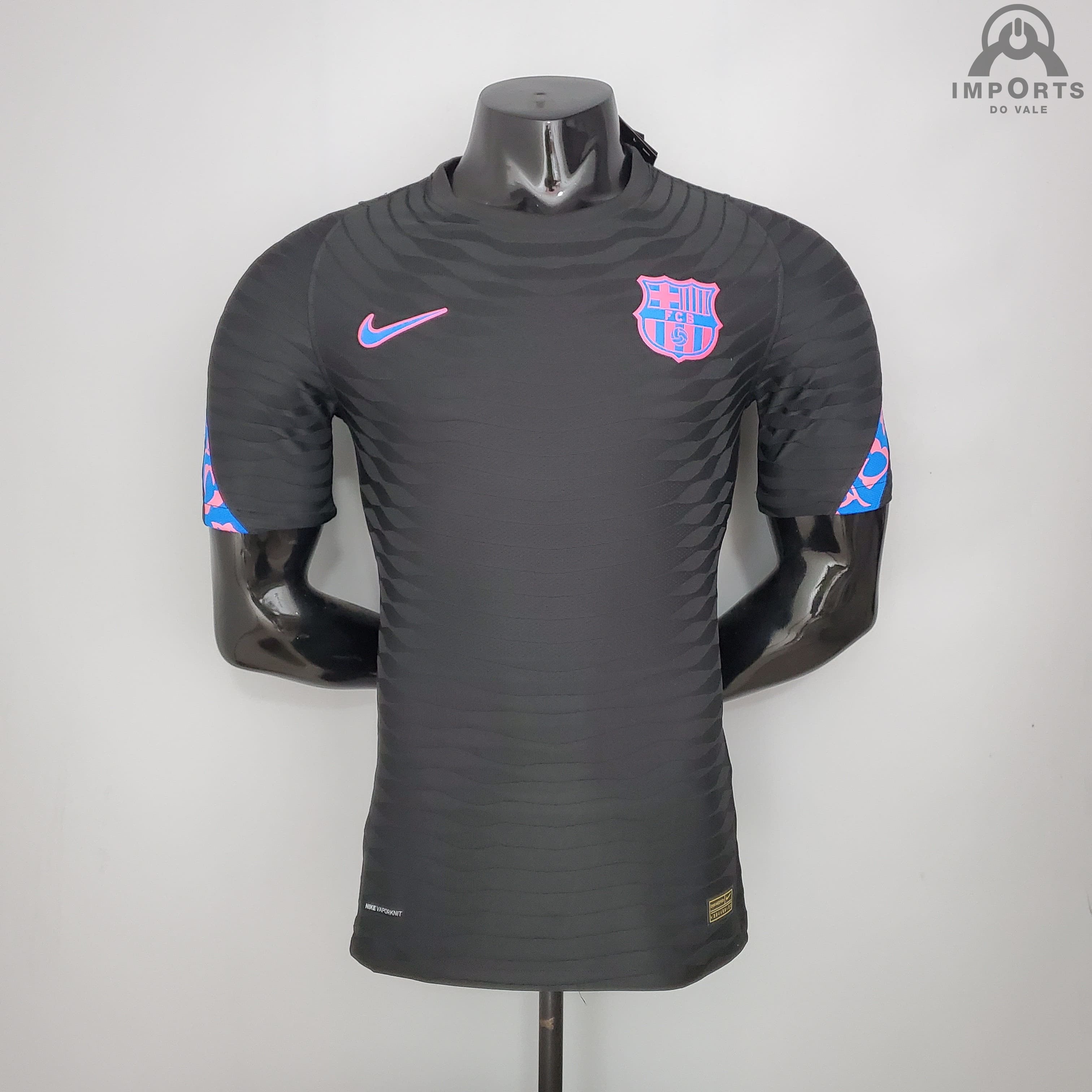 Camisa Barcelona 21/22 Versão Jogador Treino - Preto