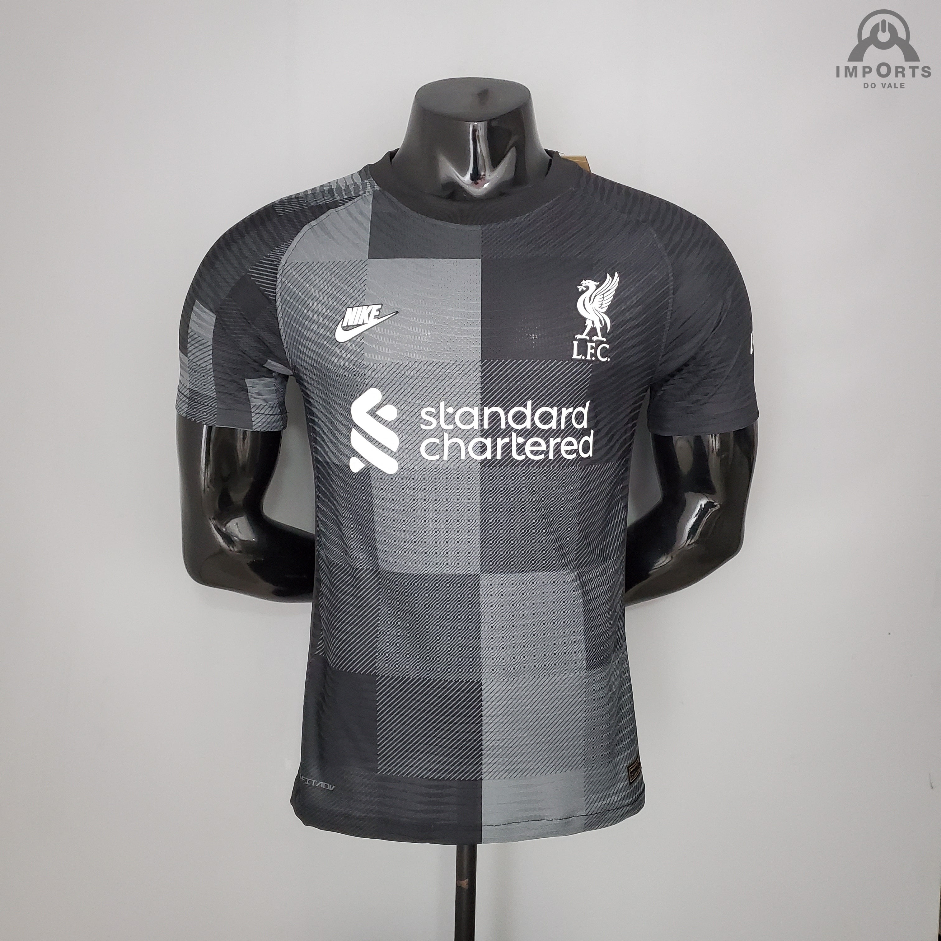 Camisa Liverpool 21/22 Goleiro Versão Jogador Cinza + Personalização Grátis
