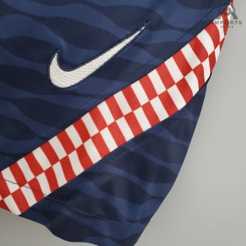 Calção Paris Saint-Germain 21/22 Treino - Azul marinho/vermelho
