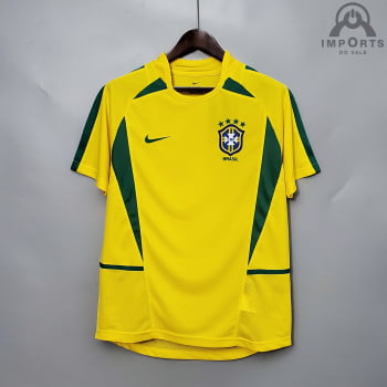 Camisa Retrô da Seleção Brasileira I 2002 Versão Torcedor + Personalização RONALDO 11