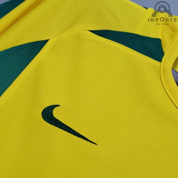 Camisa Retrô da Seleção Brasileira I 2002 Versão Torcedor + Personalização RONALDO 11