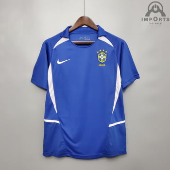 Camisa Retrô da Seleção Brasileira II 2002 Versão Torcedor + Personalização RONALDINHO 11