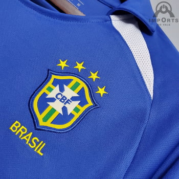 Camisa Retrô da Seleção Brasileira II 2002 Versão Torcedor + Personalização RONALDINHO 11
