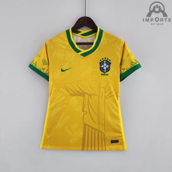 Camisa da Seleção Brasileira 2022 Versão Feminina Cristo Redentor