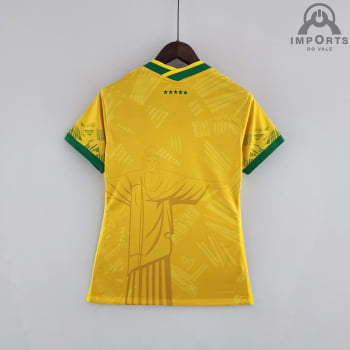 Camisa da Seleção Brasileira 2022 Versão Feminina Cristo Redentor