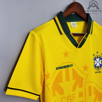 Camisa Retrô da Seleção Brasileira I 93/94 Versão Torcedor + Personalização ROMÁRIO 10